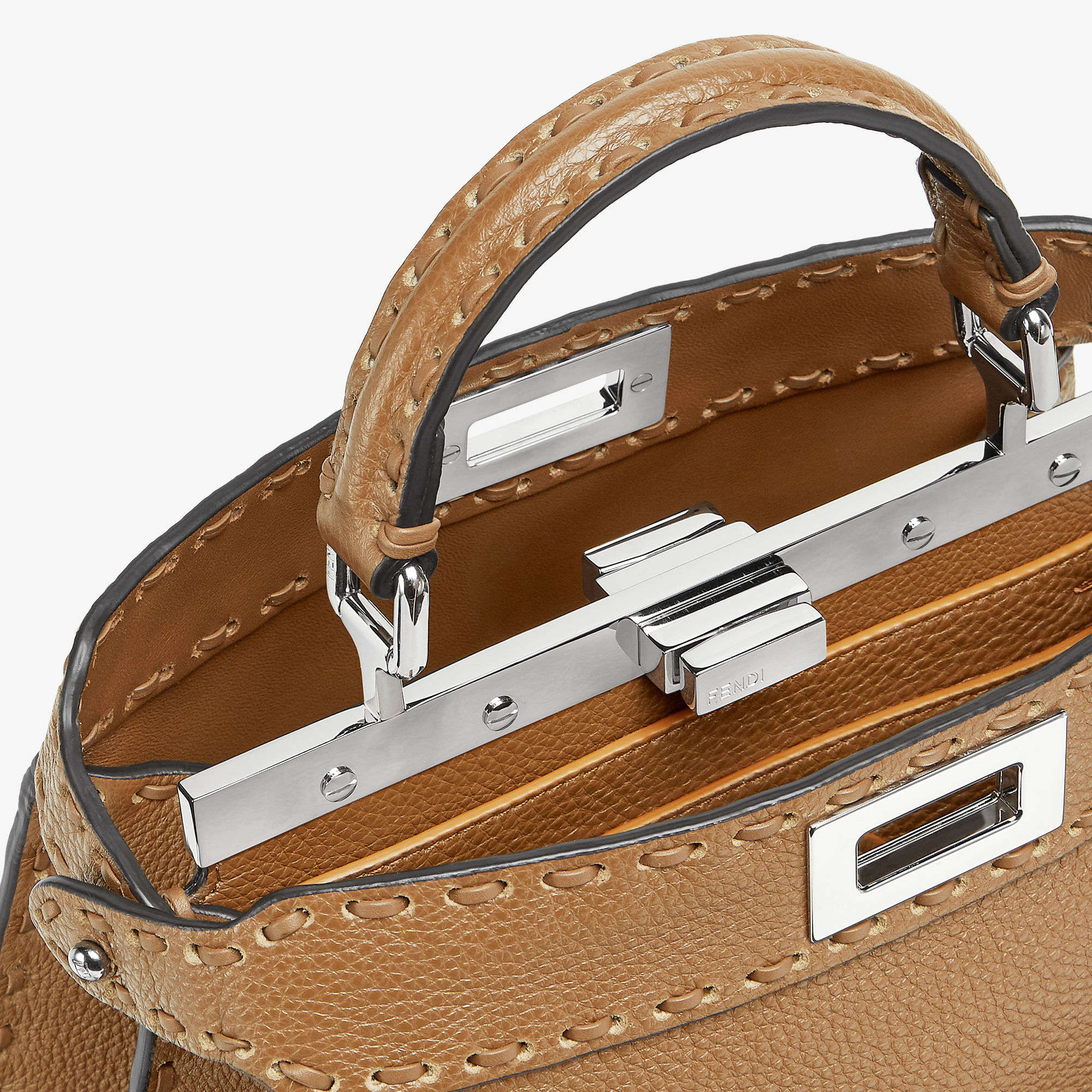 FENDI ピーカブー ブラウン ISeeU スモール Peekaboo ISeeU Small Cuoio Romano leather Brown | Fendi