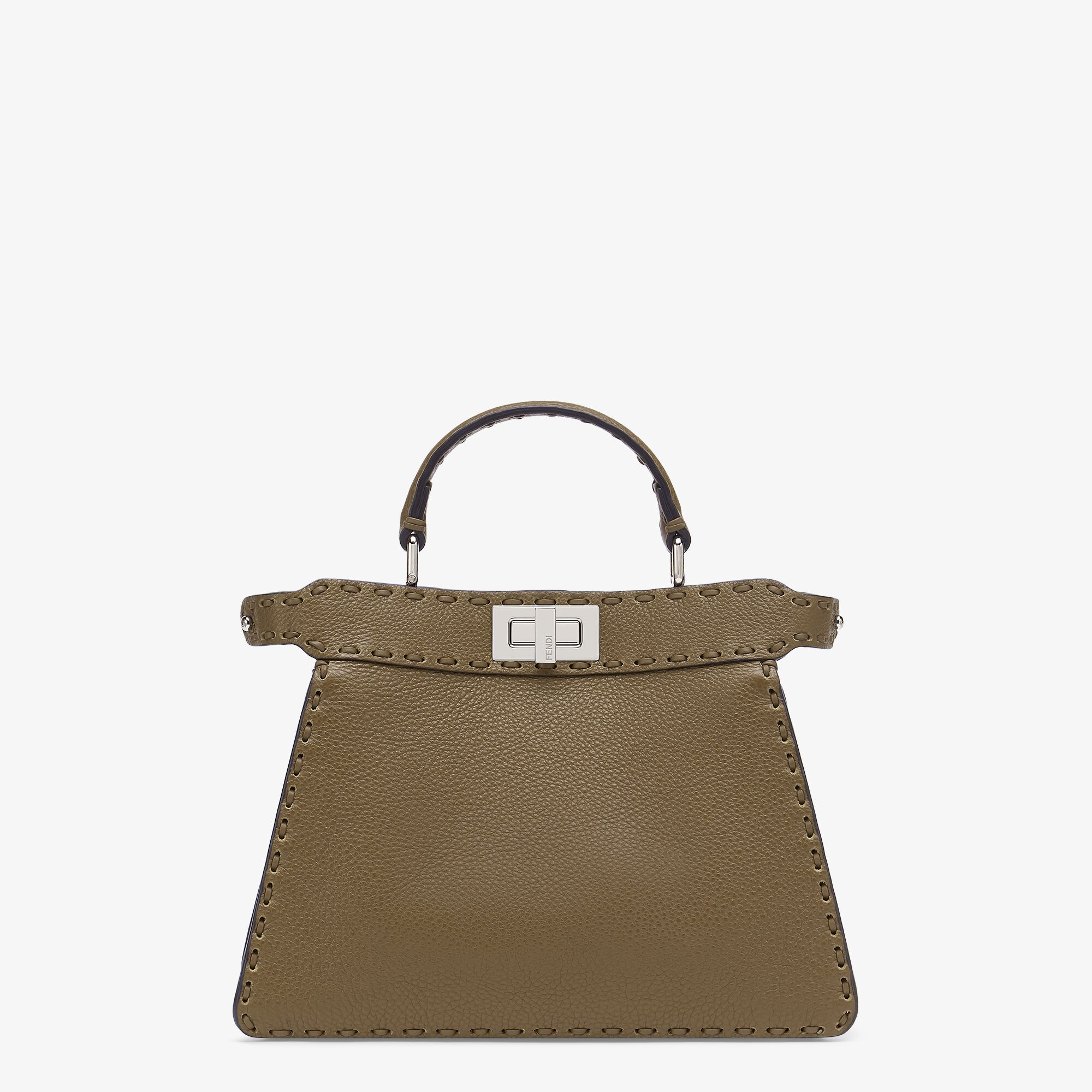 Peekaboo ISeeU Small Cuoio Romano leather Green | Fendi