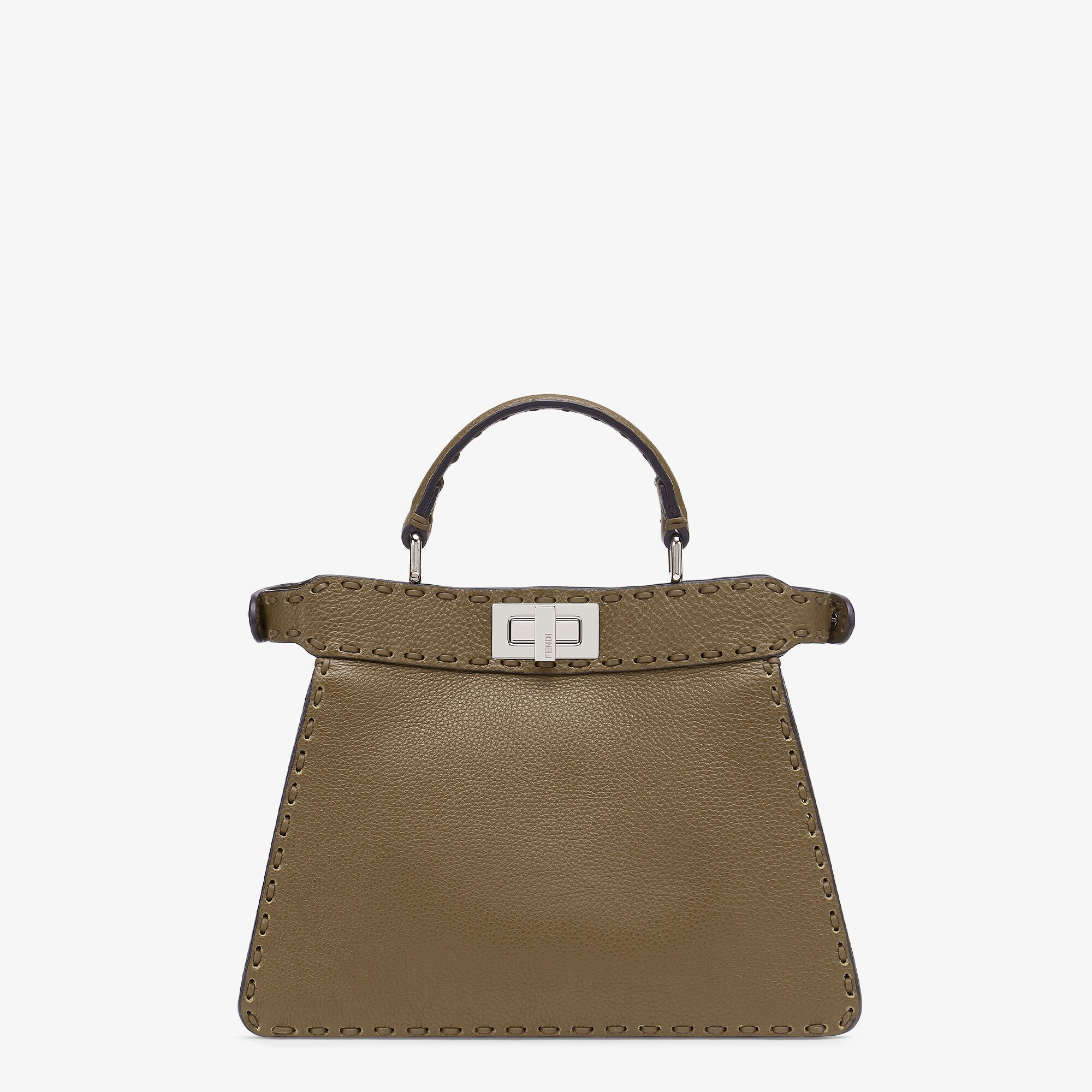 ポーチ FENDI Selleria Pouch Small Peekaboo ISeeU Small Cuoio Romano leather Green | Fendi