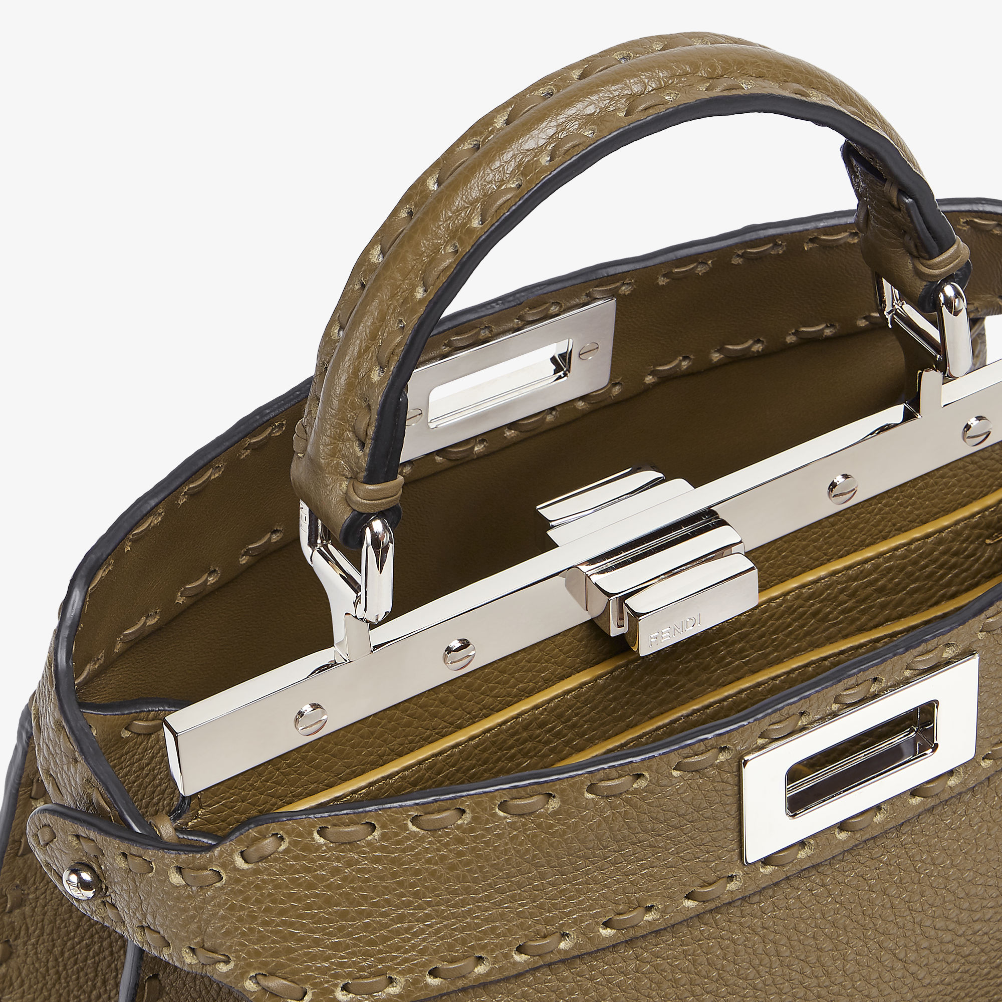 Peekaboo ISeeU Small Cuoio Romano leather Green | Fendi Peekaboo ISeeU Small Cuoio Romano leather Green | Fendi