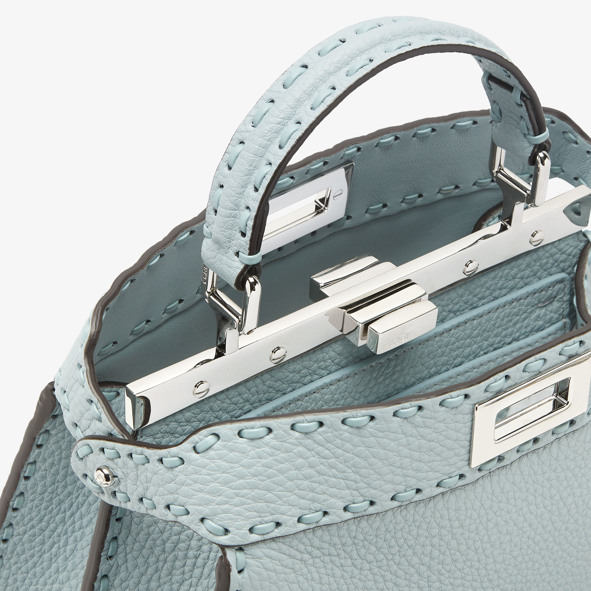 Peekaboo ISeeU Small Cuoio Romano leather Light blue | Fendi Peekaboo ISeeU Small Cuoio Romano leather Light blue | Fendi