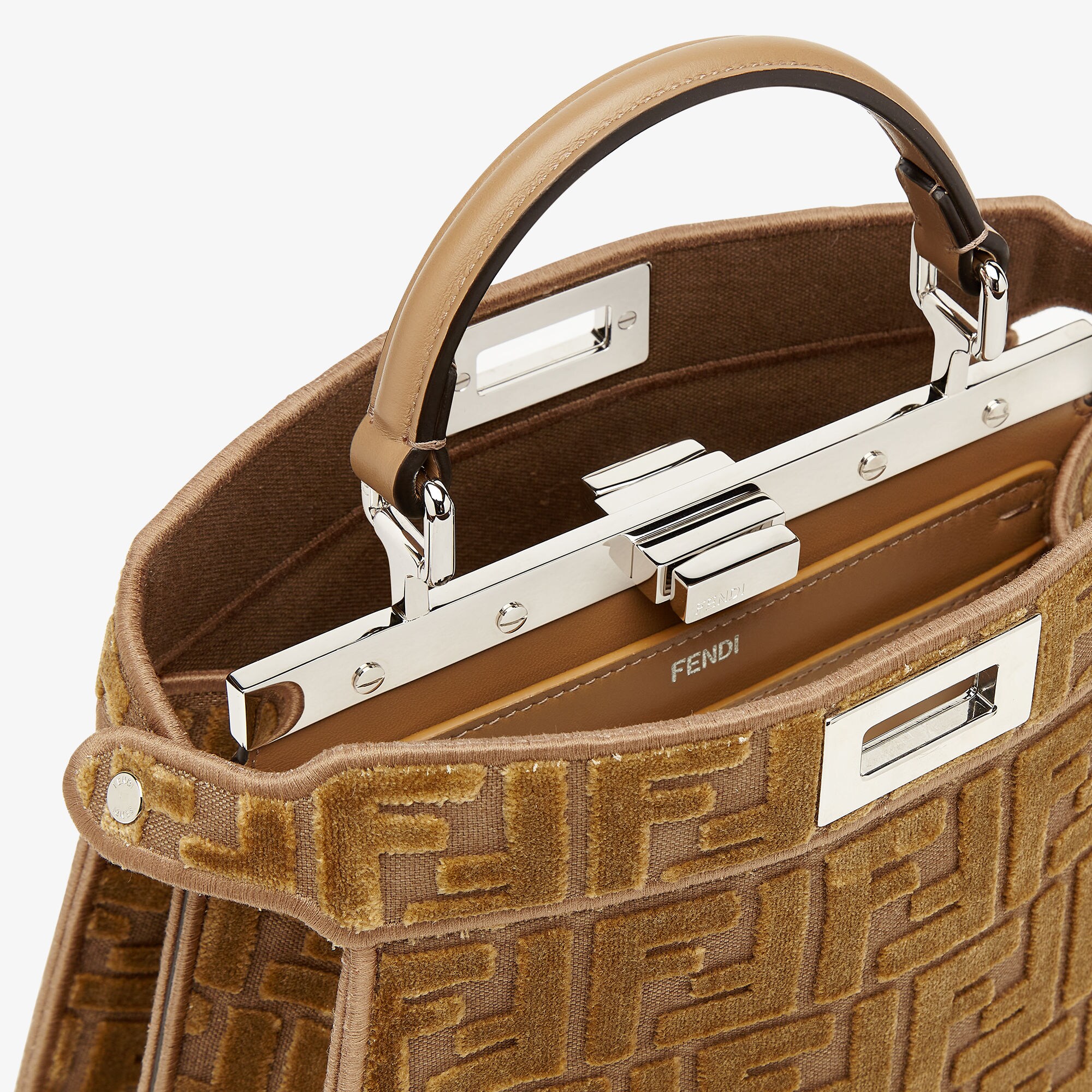 Peekaboo ISeeU Small Fabric Beige | Fendi