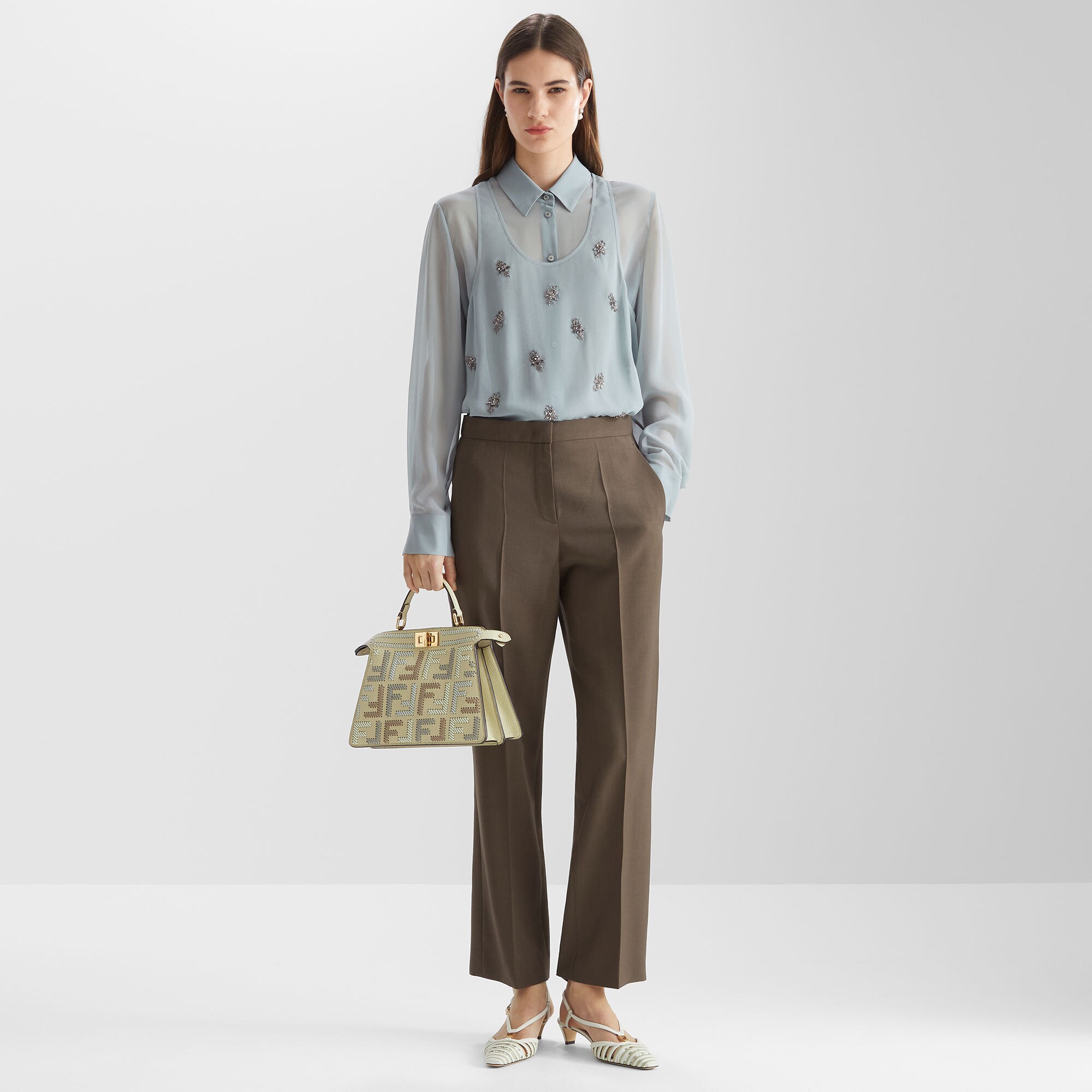 FENDI　ベルト　ヴィンテージ　グリーンカーキ メンズ デザイナー ベルト | FENDI JP