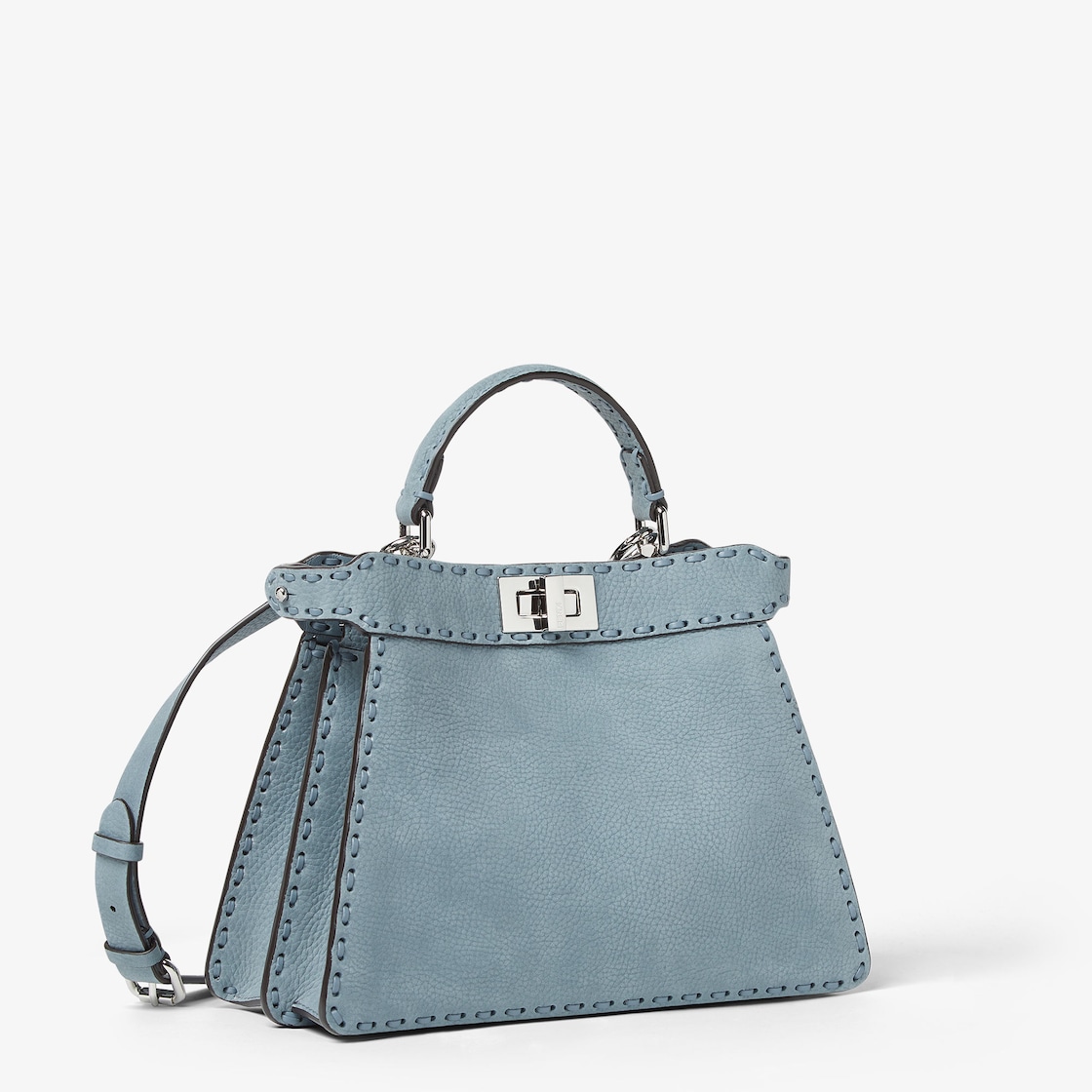 Peekaboo ISeeU Small Cuoio Romano leather Light blue - Image 3/5