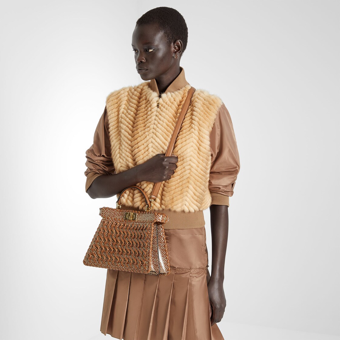 Peekaboo ISeeU Small Leather Brown - Image 2/5