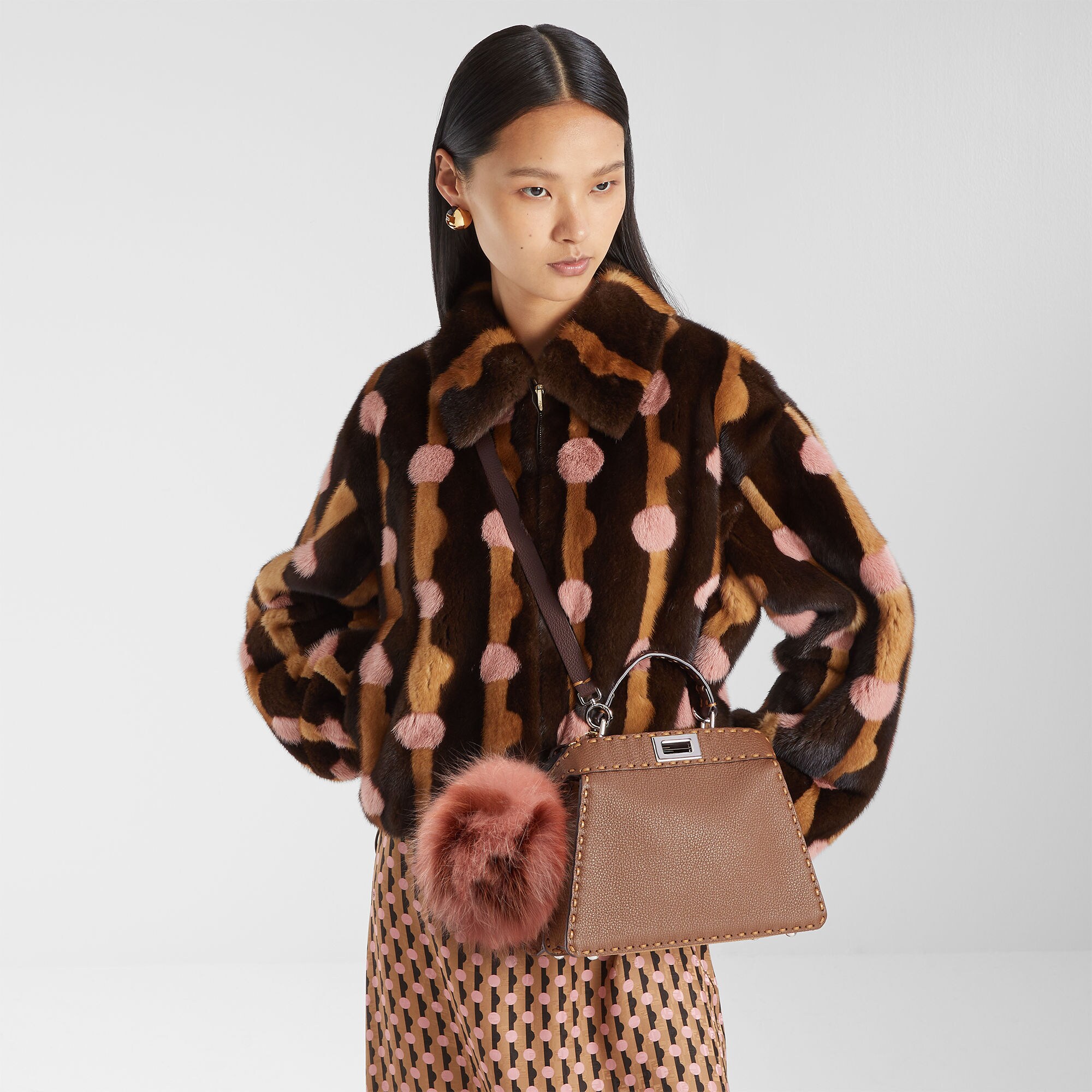 ピーカブー ISeeU スモール カーフレザー ブラウン | Fendi