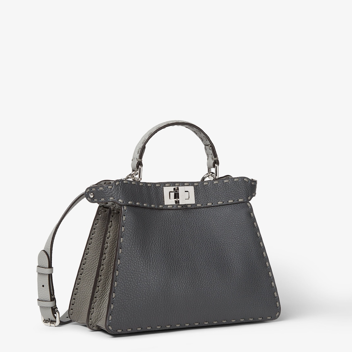 Peekaboo ISeeU Small Cuoio Romano leather Blue - Image 3/7