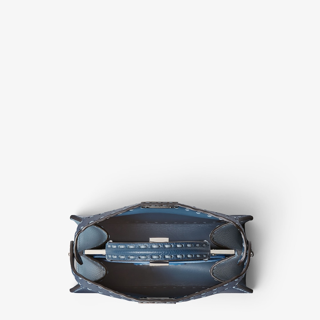 Peekaboo ISeeU Small Cuoio Romano leather Blue - Image 4/5