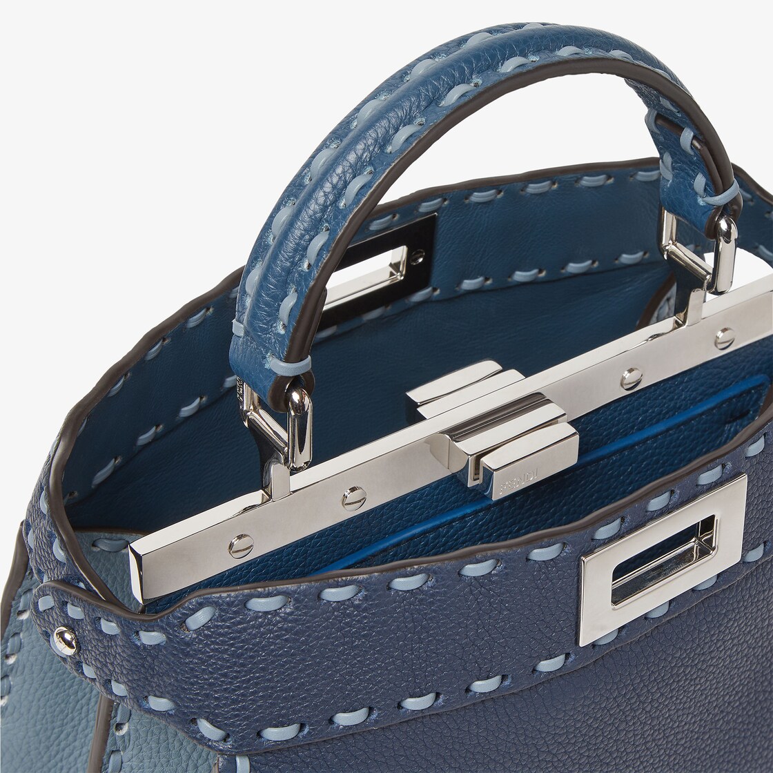 Peekaboo ISeeU Small Cuoio Romano leather Blue - Image 5/5