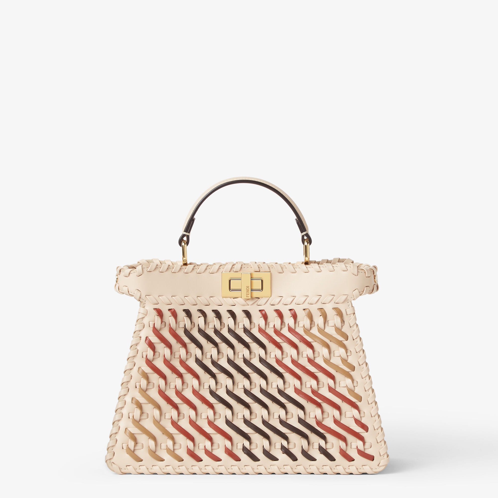 Peekaboo ISeeU Small Leather Beige | Fendi