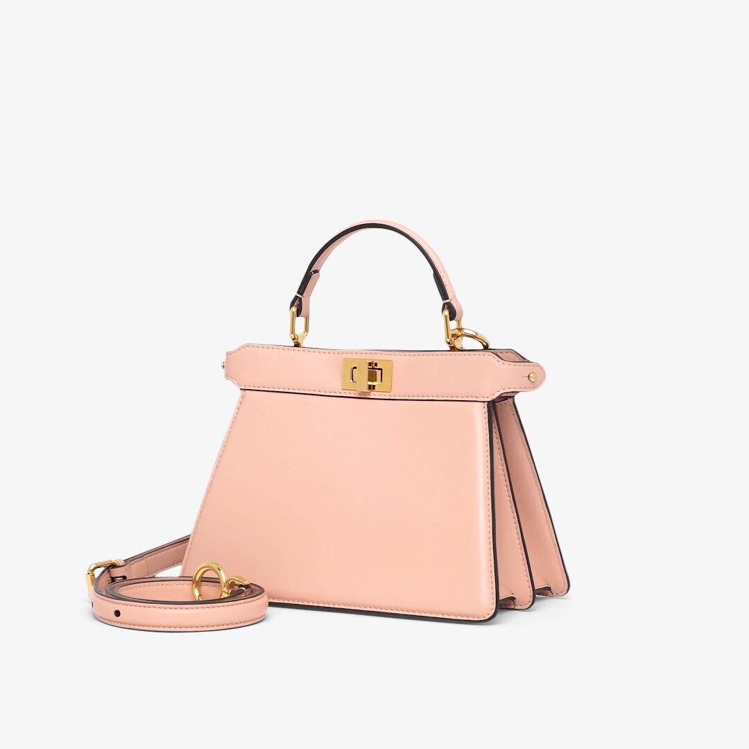 Peekaboo ISeeU Petite Pink padded nappa leather bag Fendi