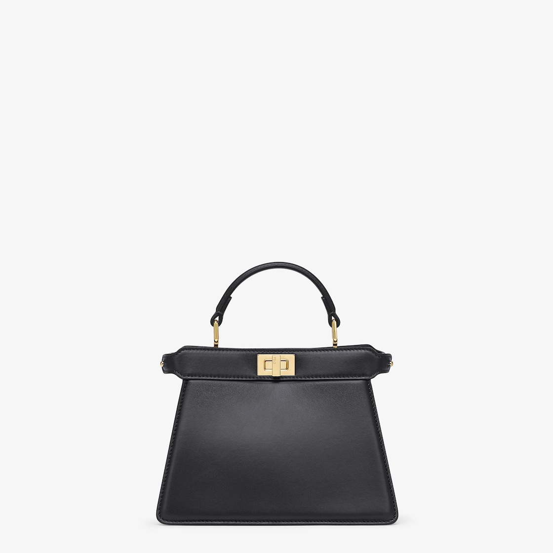 Peekaboo ISeeU Petite - Black padded nappa leather bag | Fendi