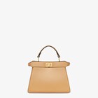 Peekaboo ISeeU Petite - Beige padded nappa leather bag | Fendi