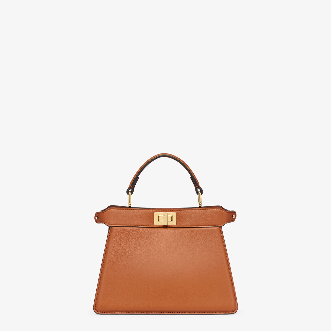 Peekaboo ISeeU Petite - Brown padded nappa leather bag | Fendi