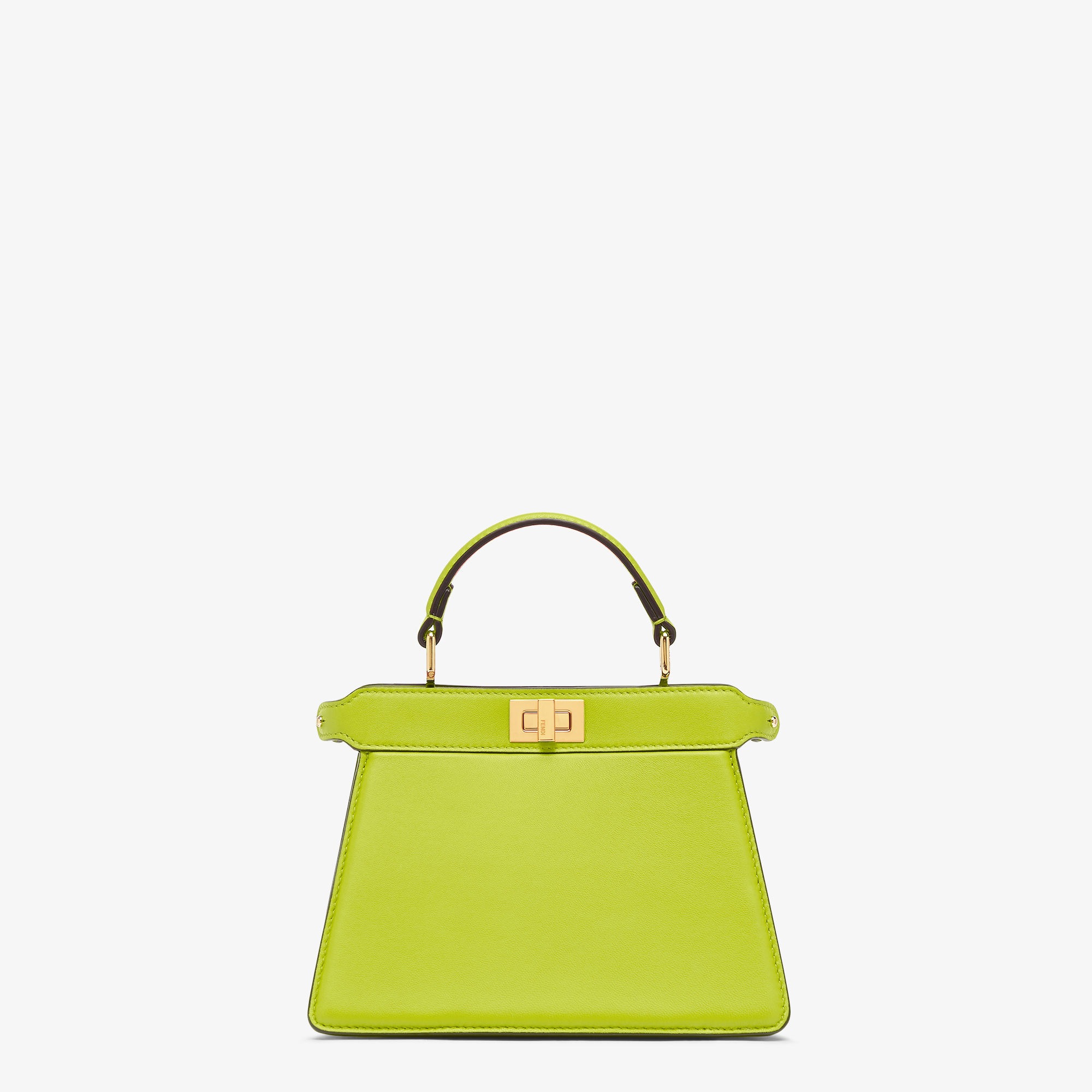 Peekaboo ISeeU Petite Acid green padded nappa leather bag Fendi