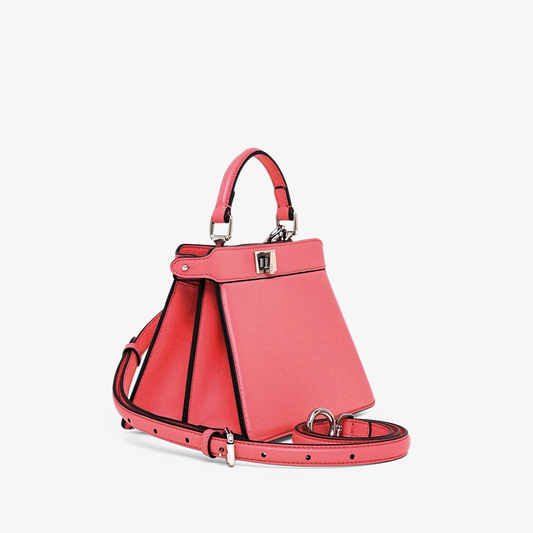 Fendi Micro Peekaboo Leather Cross-Body Bag in Pink