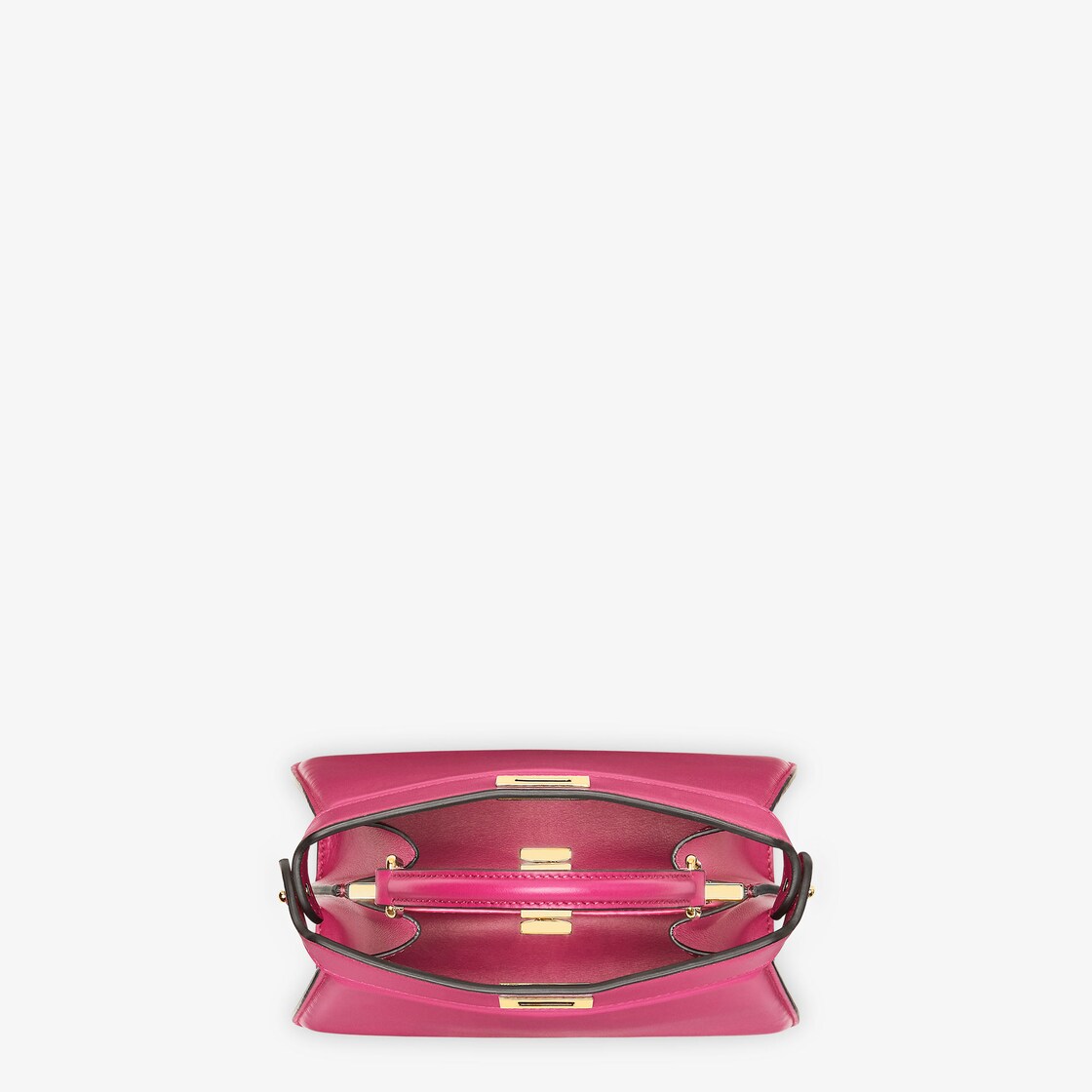 Peekaboo ISeeU Petite Fuchsia padded nappa leather bag Fendi