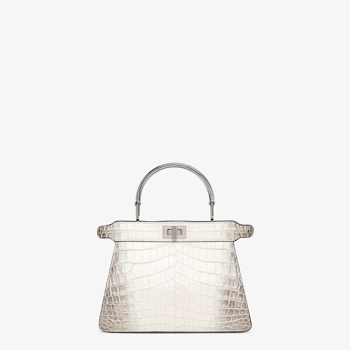 White shop crocodile purse