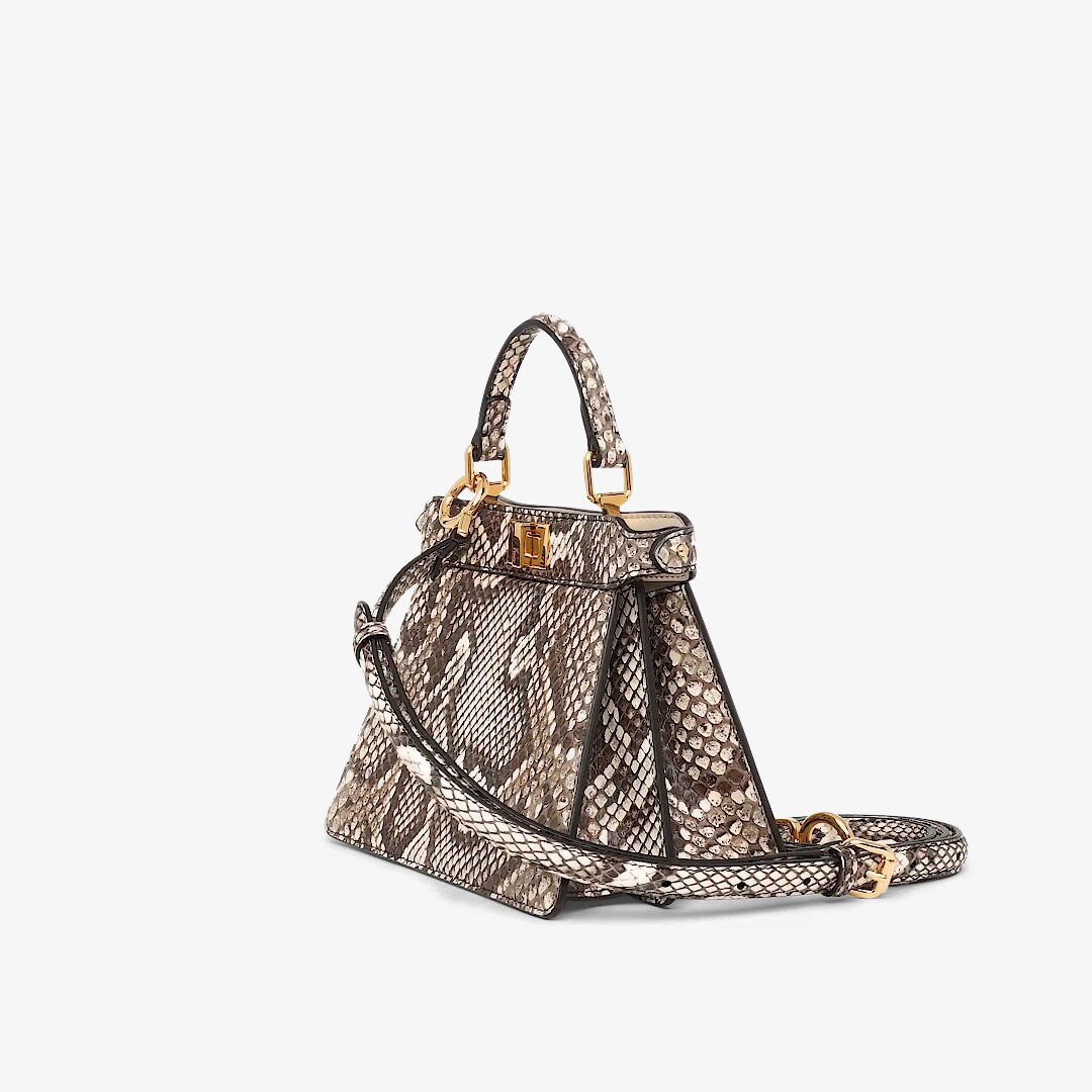 Peekaboo ISeeU Petite - Natural python leather bag | Fendi