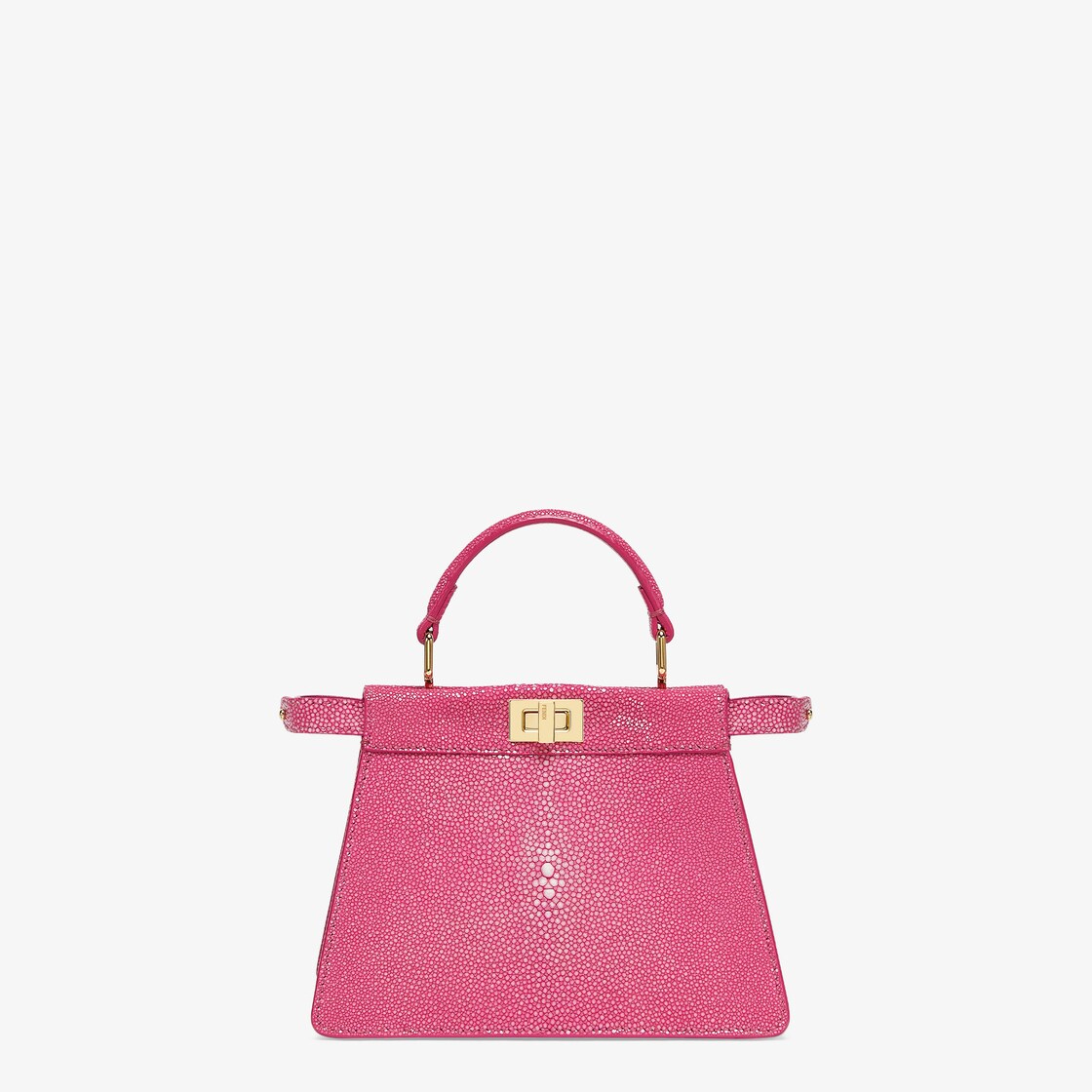 Peekaboo ISeeU Petite Fuchsia stingray leather bag Fendi