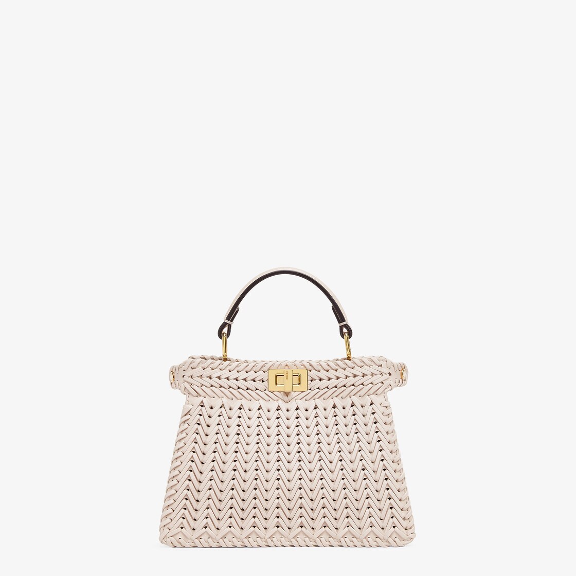 Bolsa Fendi bolso frontal Peekaboo ISeeU couro pequena roxa