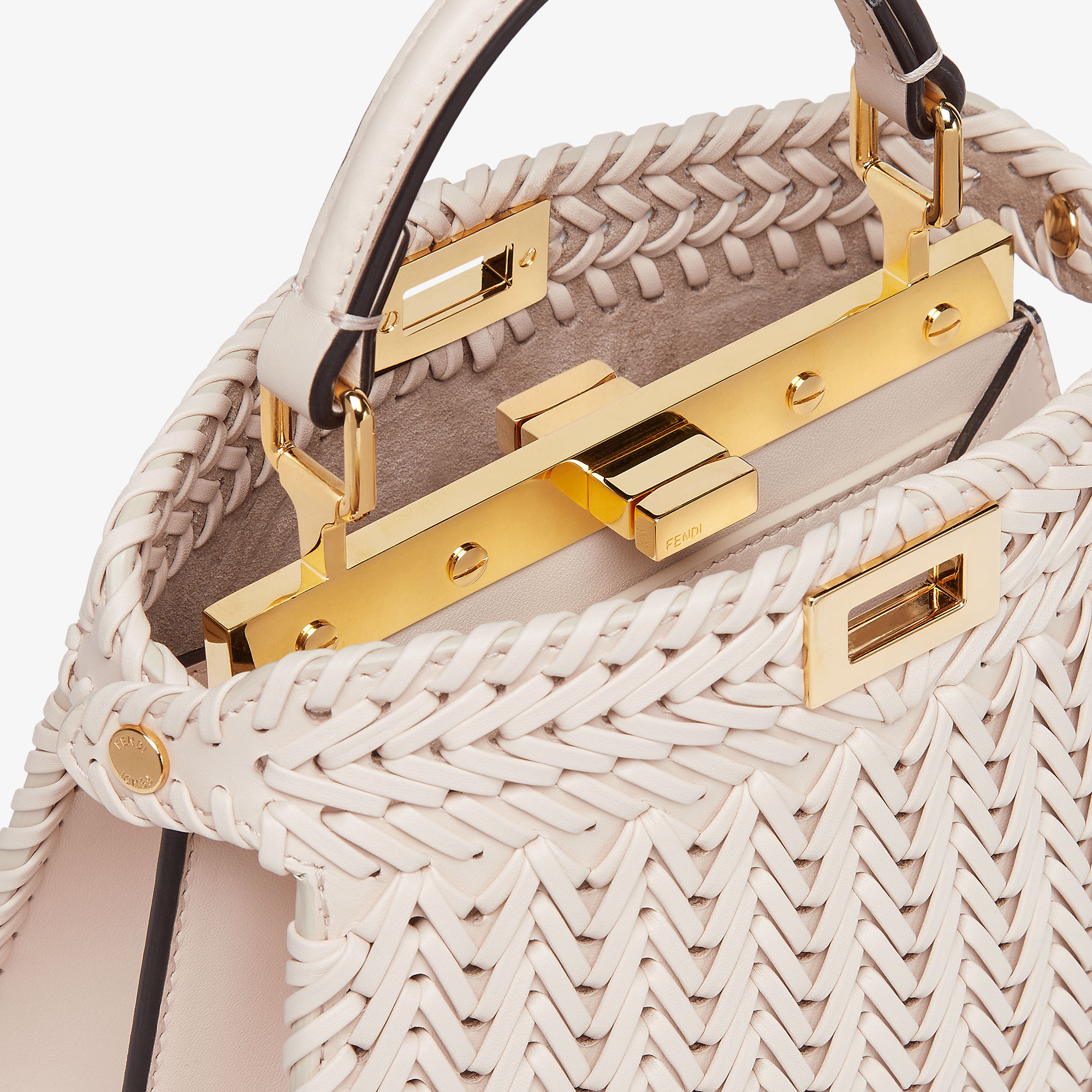 Peekaboo ISeeU Interlace - Petite Leather Pink | Fendi Peekaboo ISeeU Interlace - Petite Leather Pink | Fendi