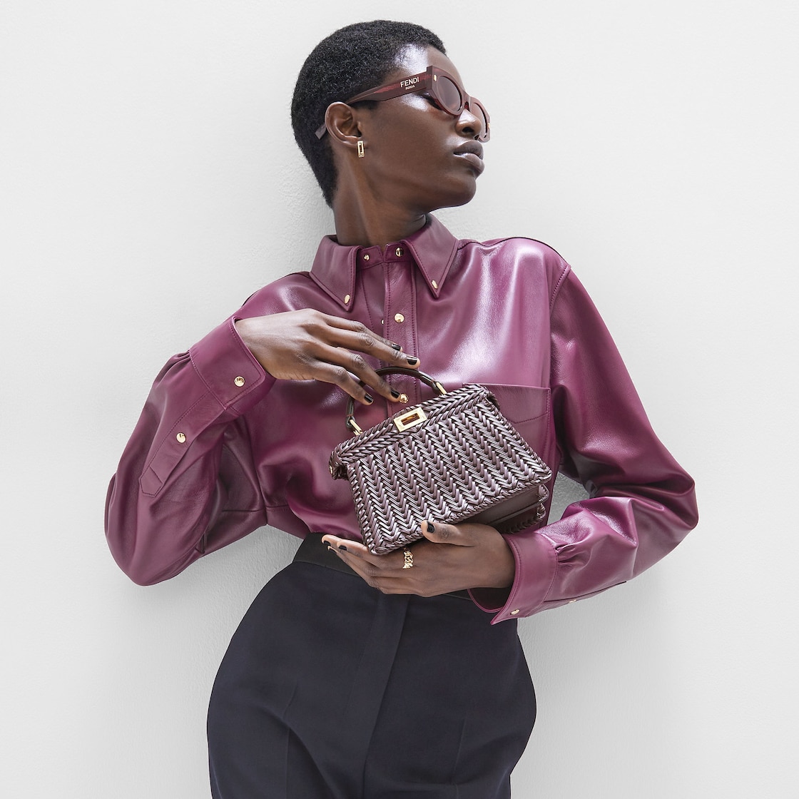 Fendi shops peekaboo burgundy