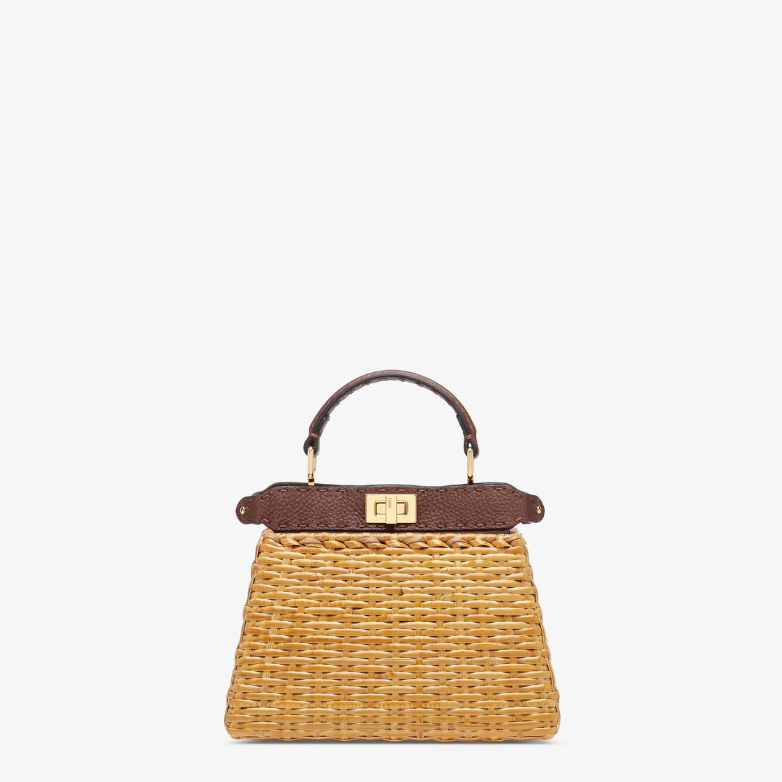 Peekaboo ISeeU Petite Rafia Marrone Fendi