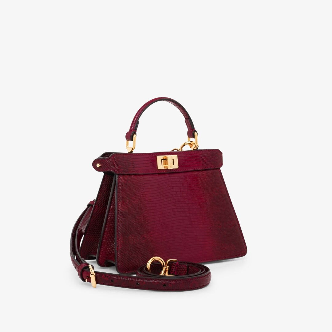 Fendi peekaboo cheap mini burgundy