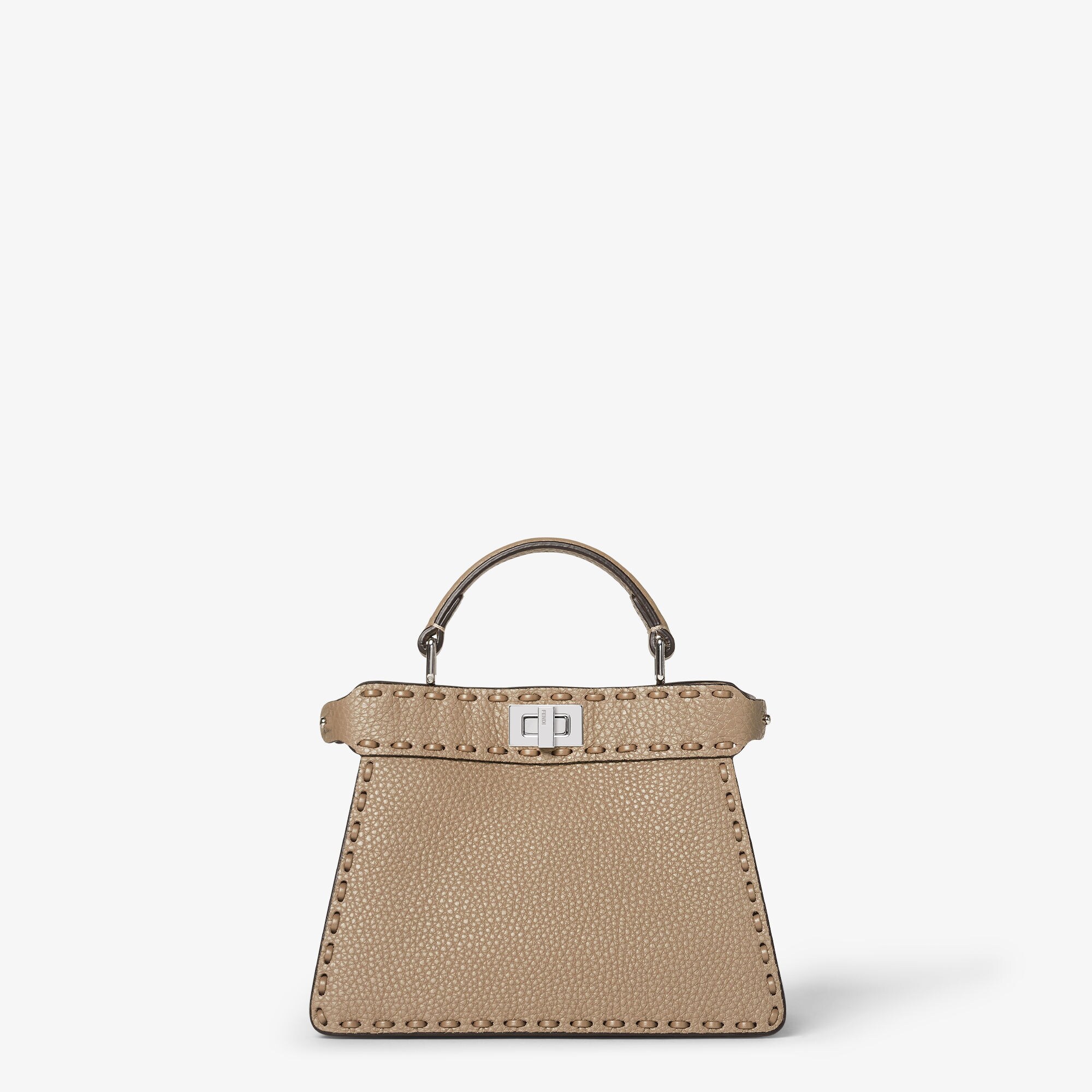 Peekaboo ISeeU Petite Cuoio Romano leather Gray | Fendi