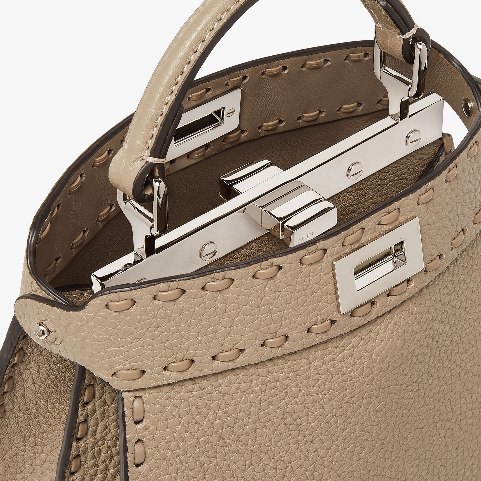 【rklv03】FENDI ピーカブー ISeeU プチ(ダブグレー) Peekaboo ISeeU Petite Cuoio Romano leather Gray | Fendi