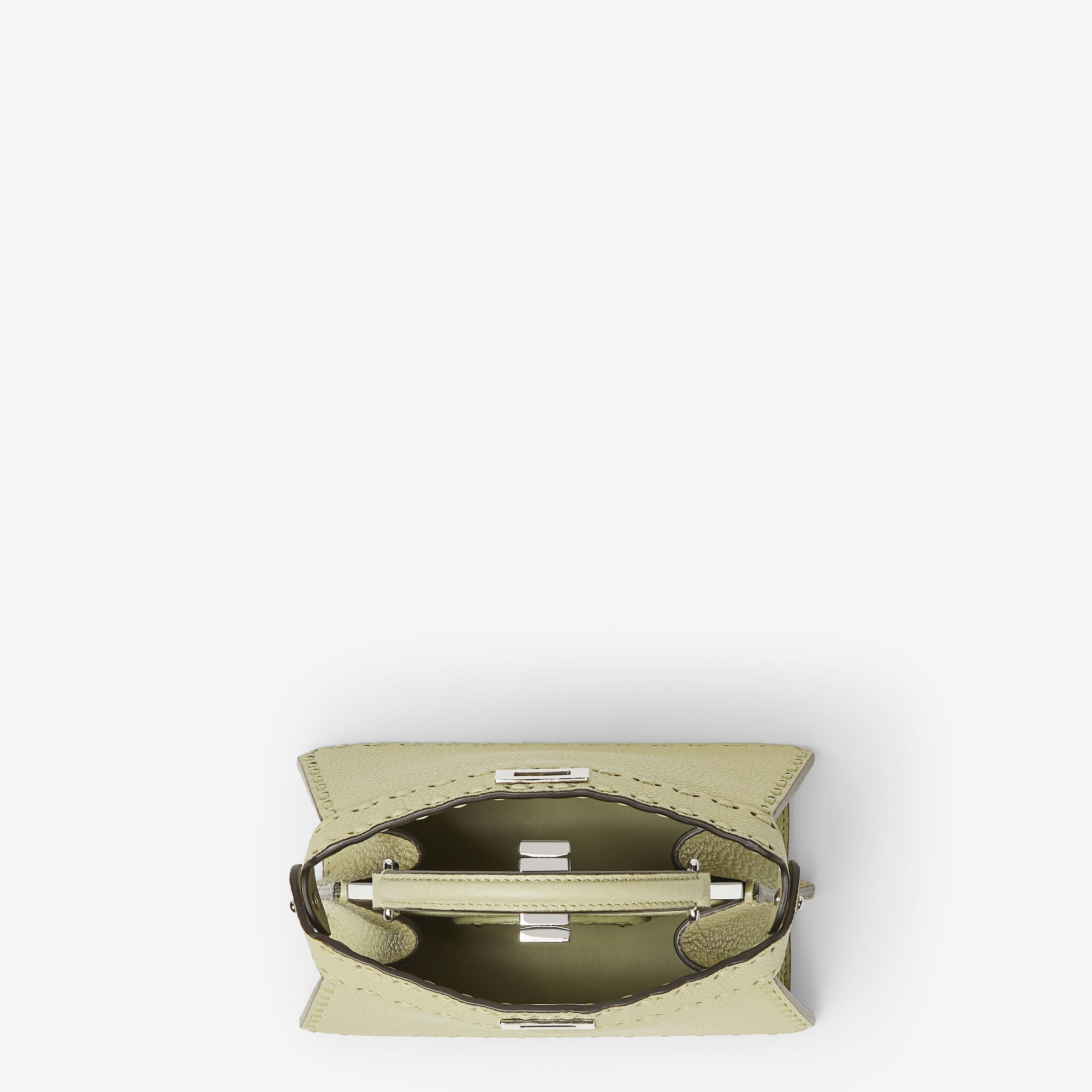 Peekaboo ISeeU Petite Cuoio Romano leather Green | Fendi