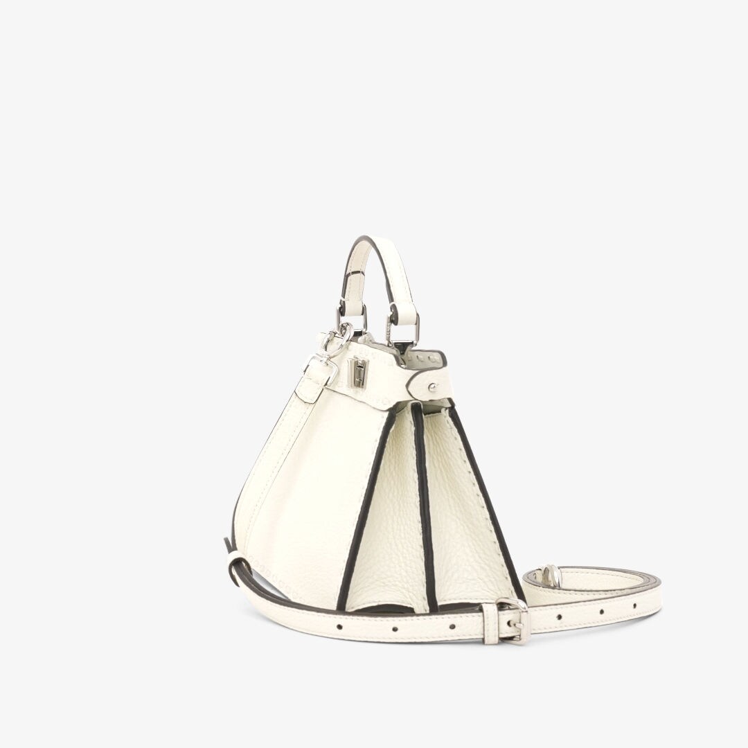 Peekaboo ISeeU Petite Calf Leather Top-Handle Bag - Petunia Pink