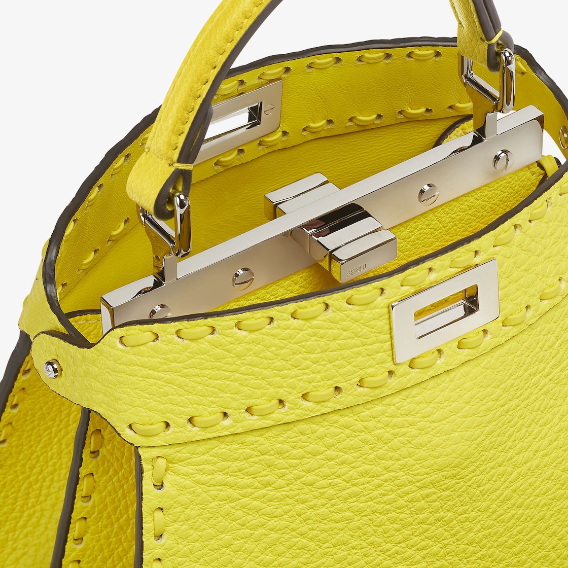 Fendi Yellow Multicolor Python Peekaboo Regular Bag – THE CLOSET