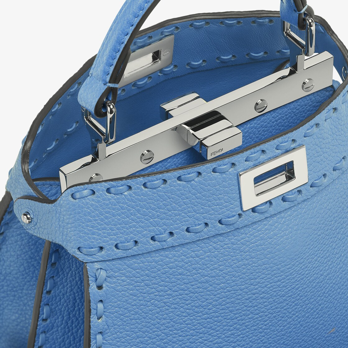 Peekaboo ISeeU Petite Cuoio Romano leather Blue - Image 5/5