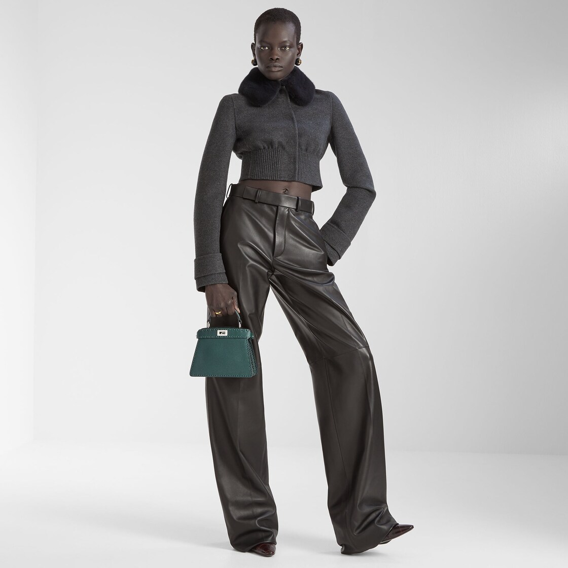 Peekaboo ISeeU Petite Cuoio Romano leather Green - Image 7/7
