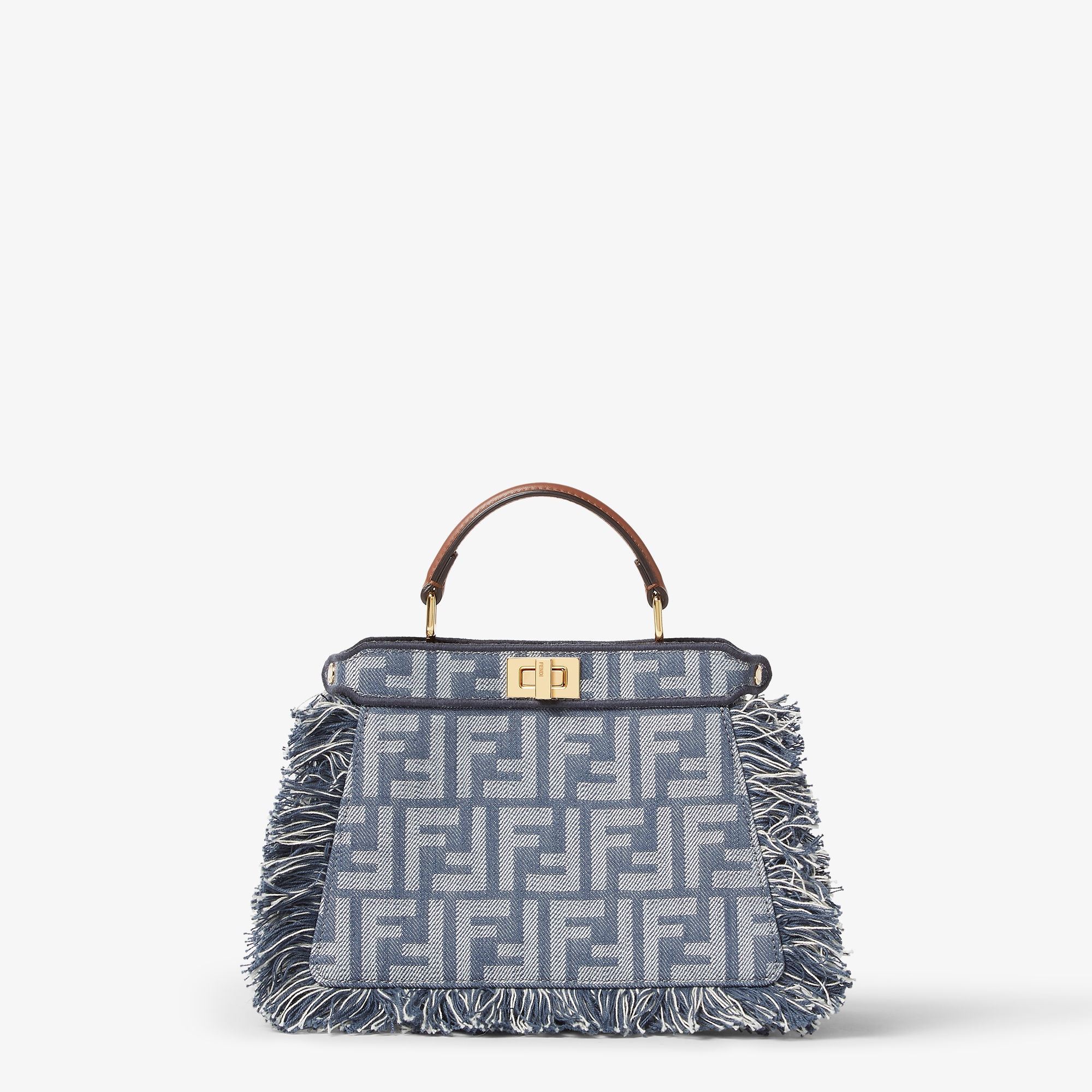 FENDI 24SS PEEKABOO ISEEU 220ステッチ装飾 ミニ バッグ *BLUE Peekaboo ISeeU Small Leather Blue | Fendi