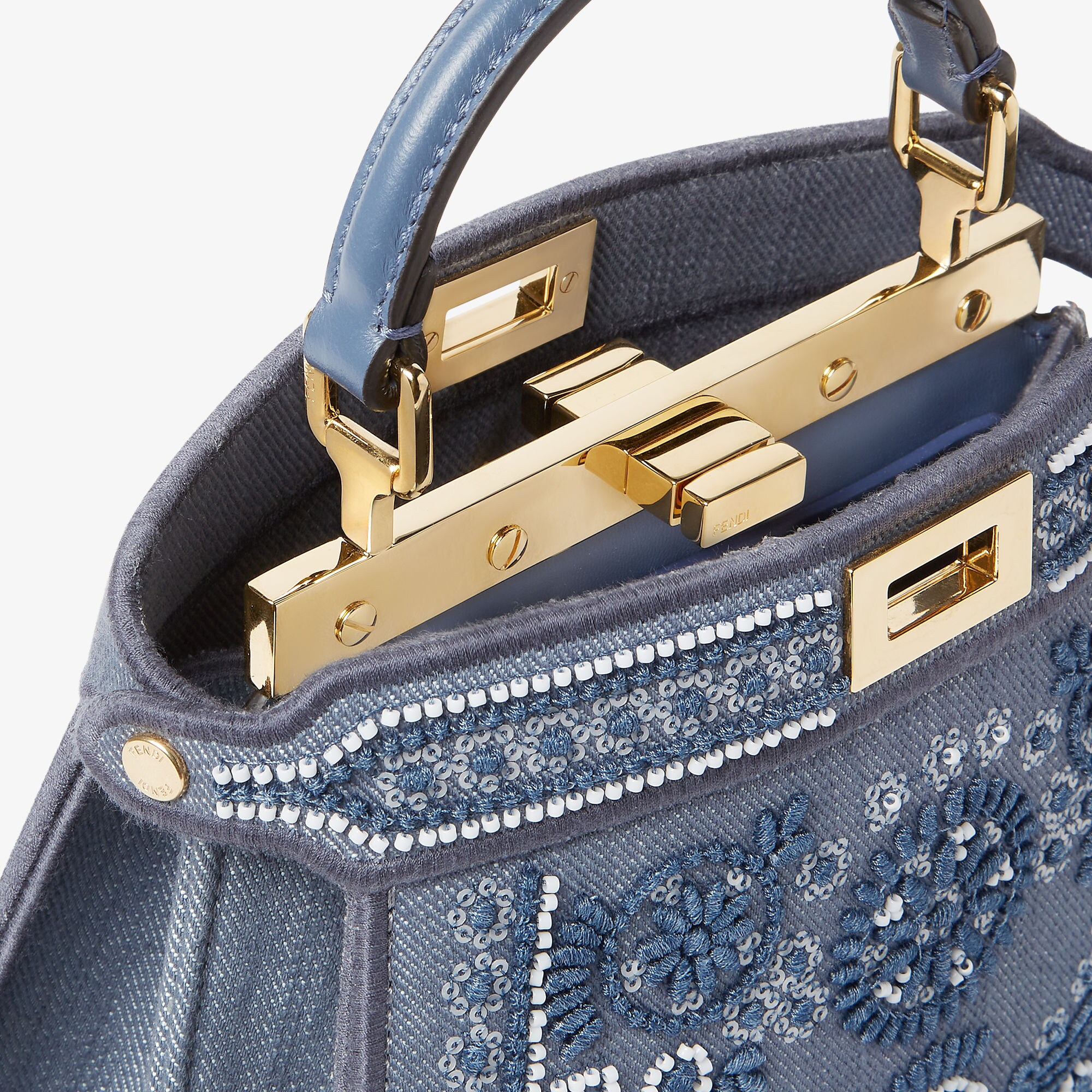 Peekaboo ISeeU Petite Sequins or crystals Blue | Fendi