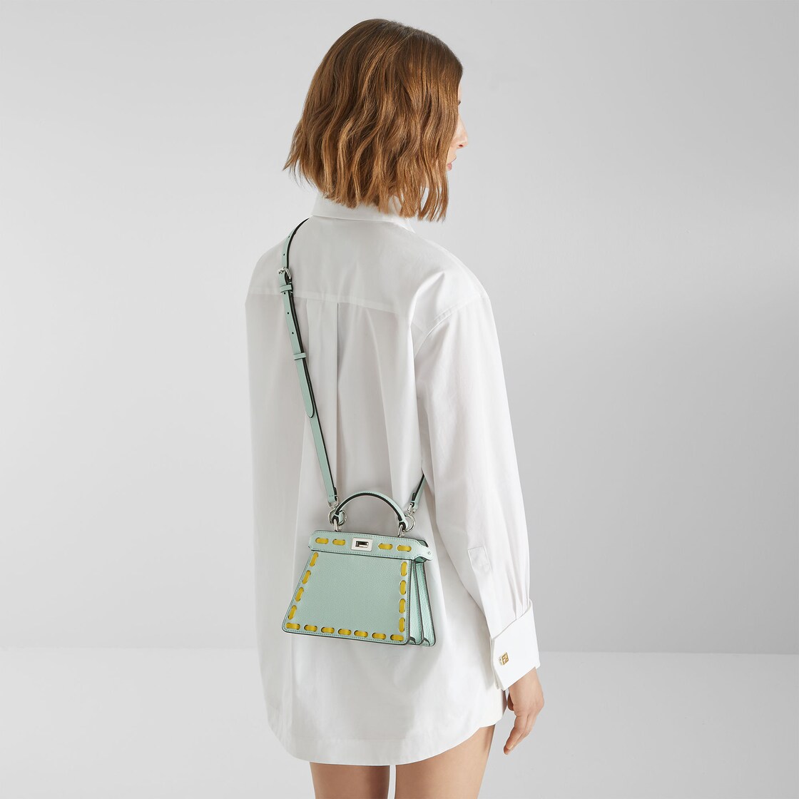 Peekaboo ISeeU Petite Cuoio Romano leather Green - Image 2/5