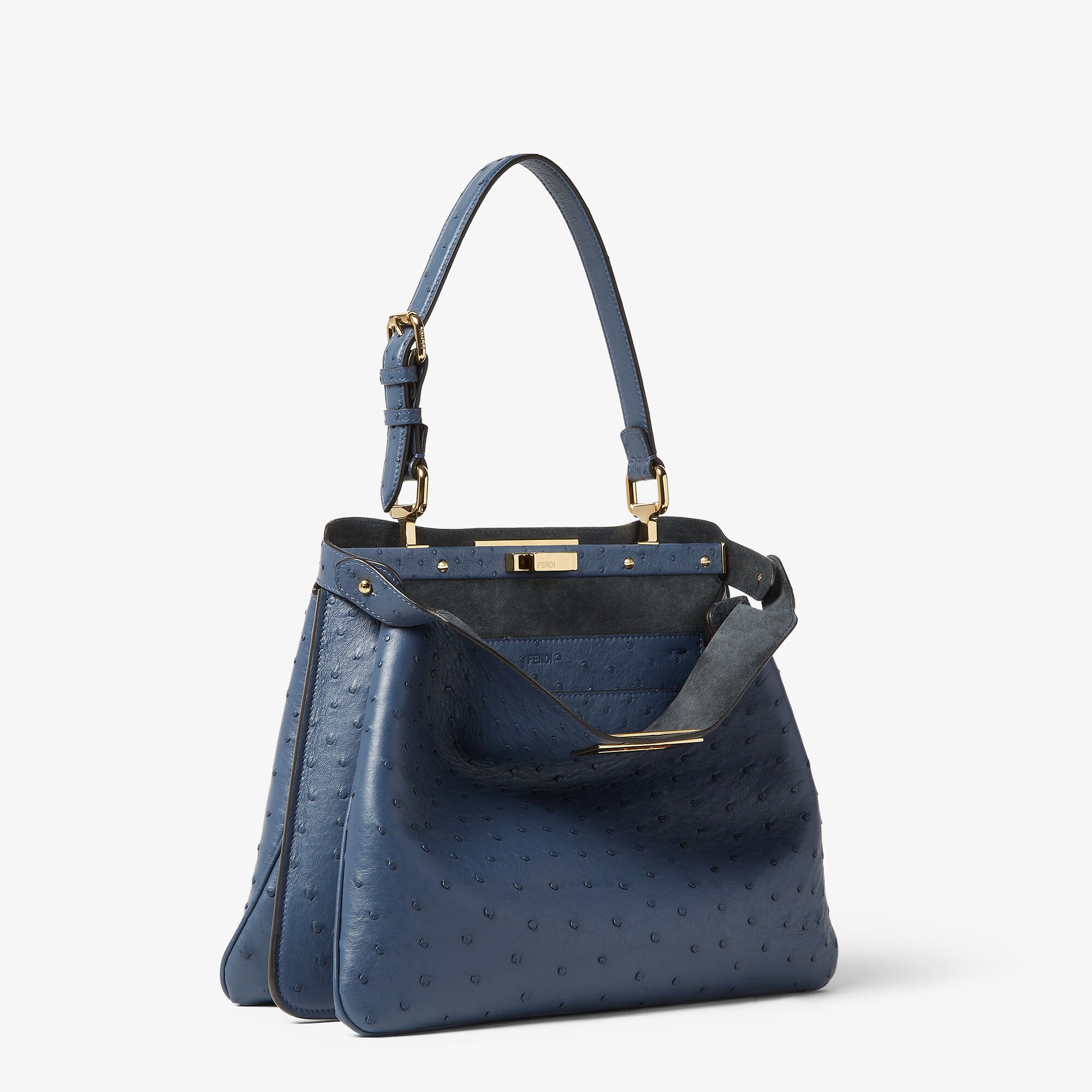 FENDI 24WINTER PEEKABOO SOFT レザーバッグ MEDIUM*Light Blue Peekaboo Soft Medium Precious skin Blue | Fendi
