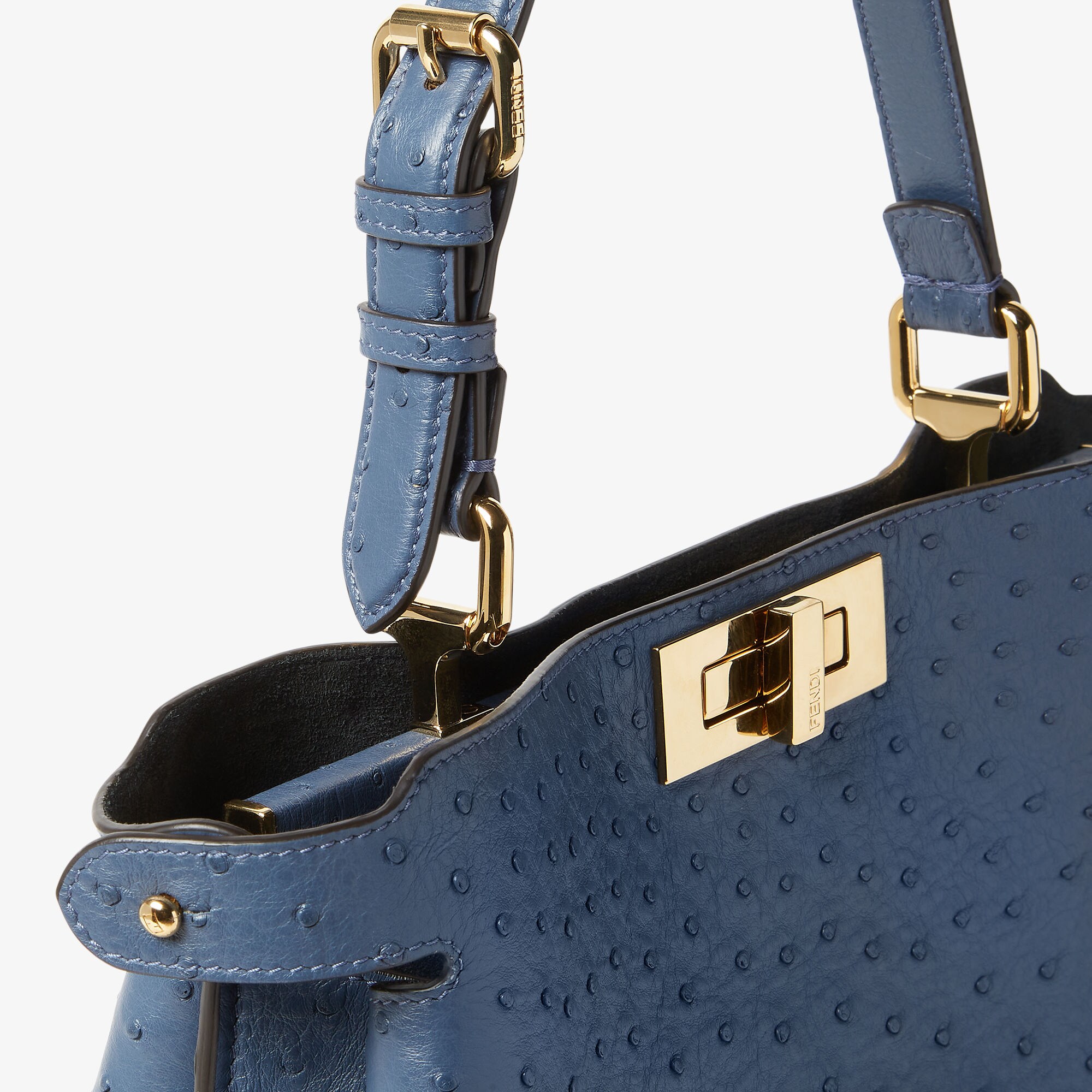 FENDI 24WINTER PEEKABOO SOFT レザーバッグ MEDIUM*Light Blue Peekaboo Soft Medium Cuoio Romano leather Blue | Fendi