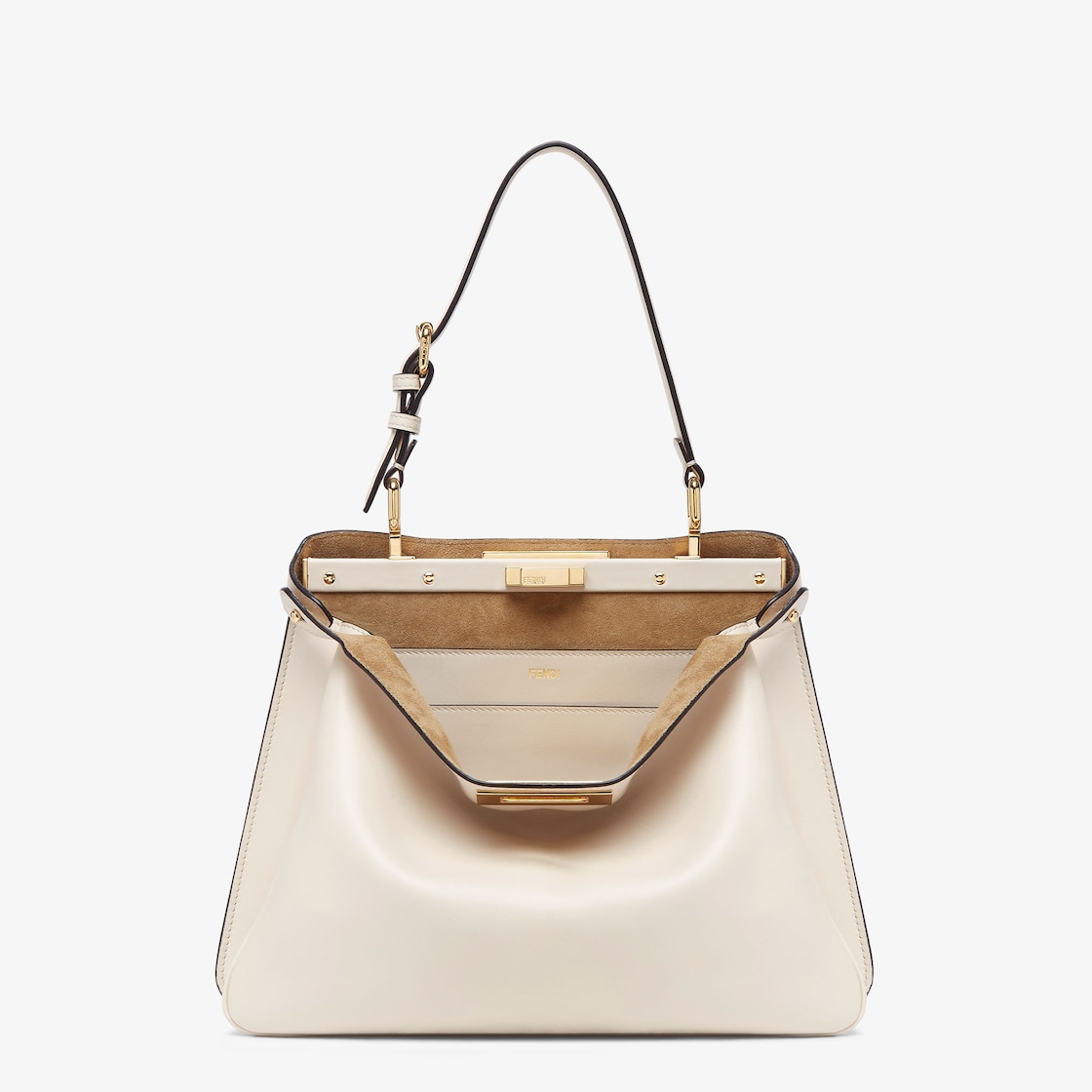 ピーカブー ソフト ミディアム レザー ホワイト | Fendi ピーカブー ソフト ミディアム レザー ホワイト | Fendi