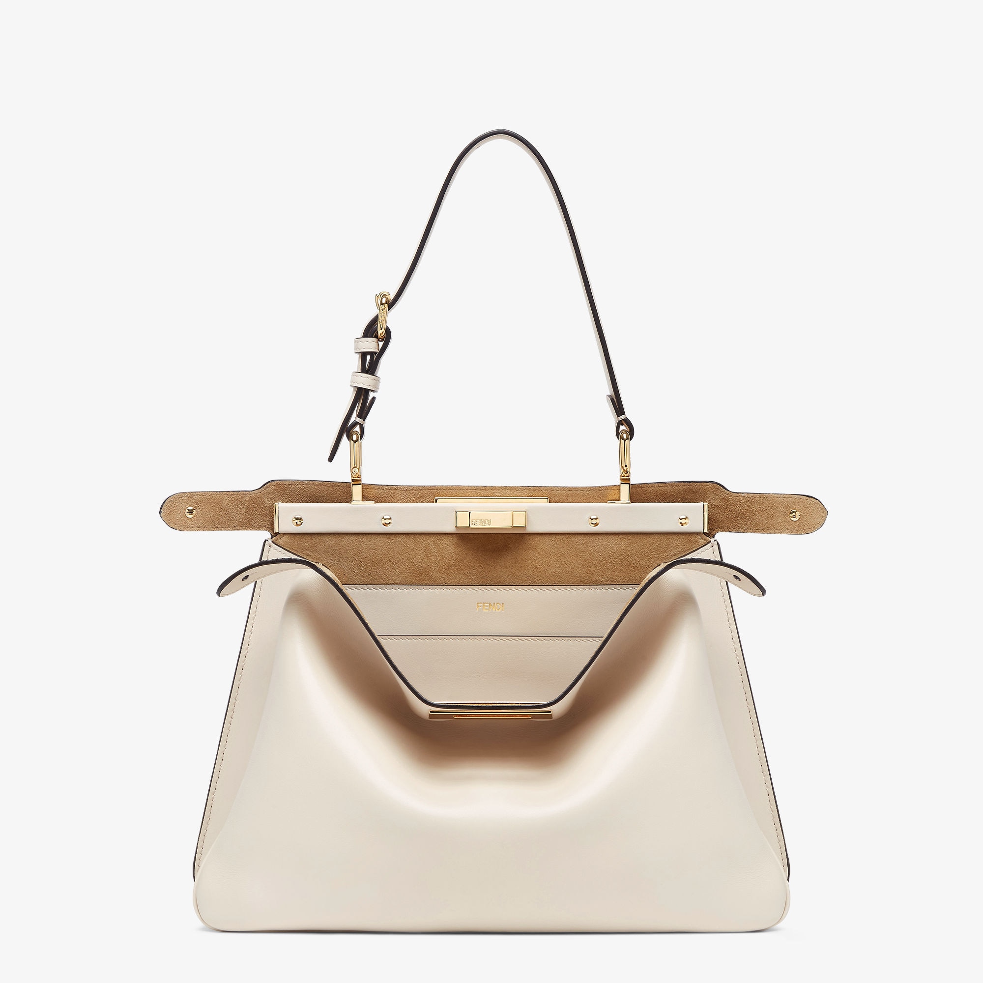 ピーカブー ソフト ミディアム レザー ホワイト | Fendi ピーカブー ソフト ミディアム レザー ホワイト | Fendi