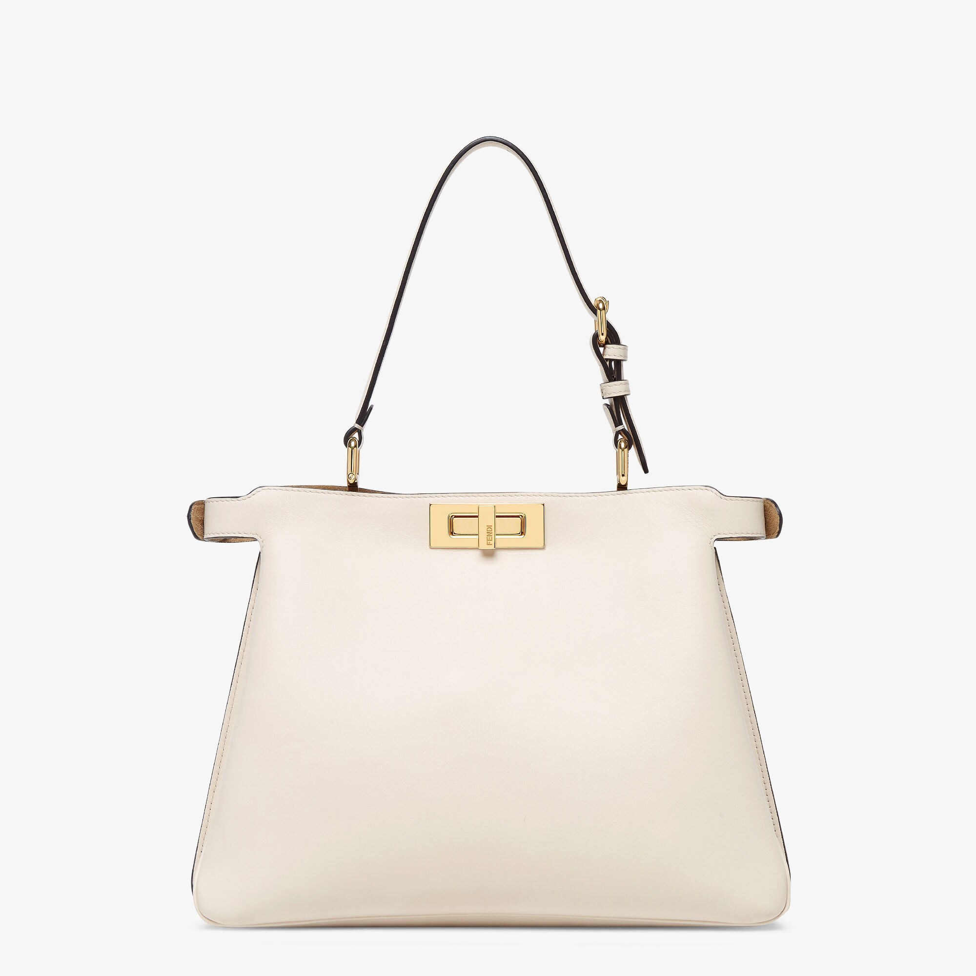【FENDI】ピーカブー ソフト ミディアム カメリアレザー バッグ ピーカブー ソフト ミディアム レザー ホワイト | Fendi