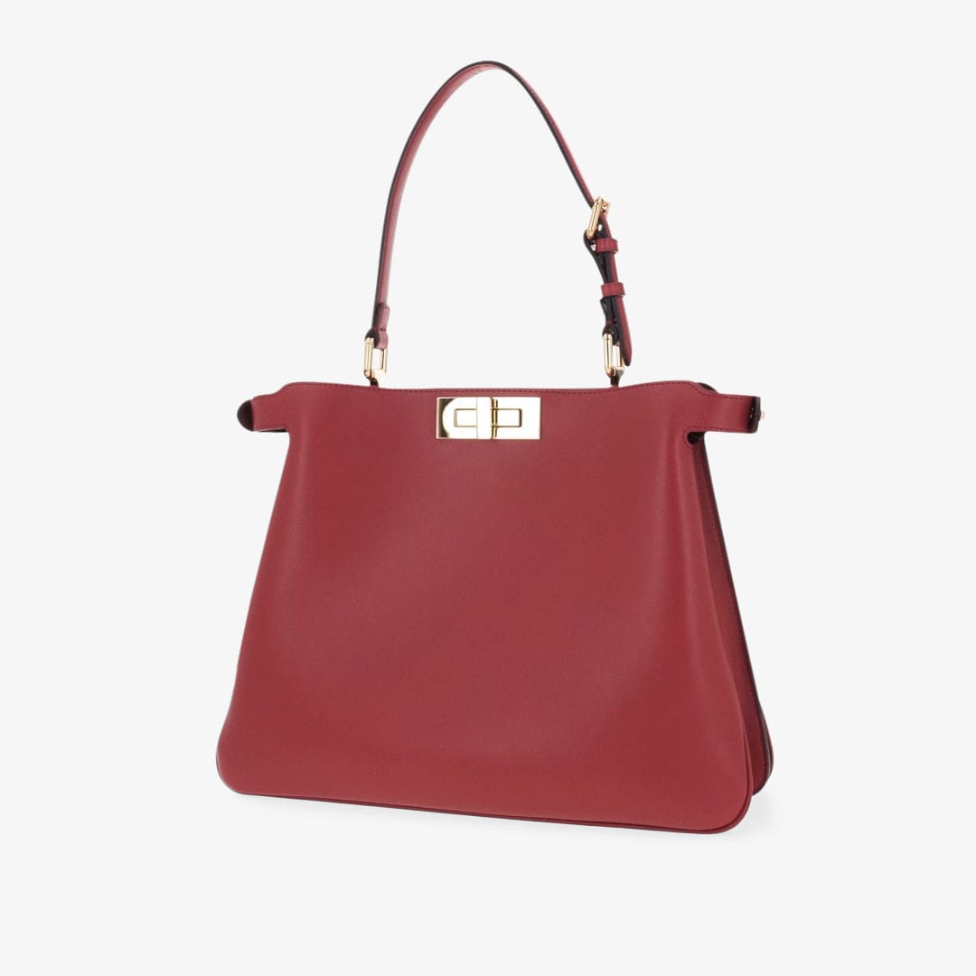 2024 お歳暮【公式】 - 人気ブランド Soft Peekaboo Medium Fendi | Red Leather バッグ