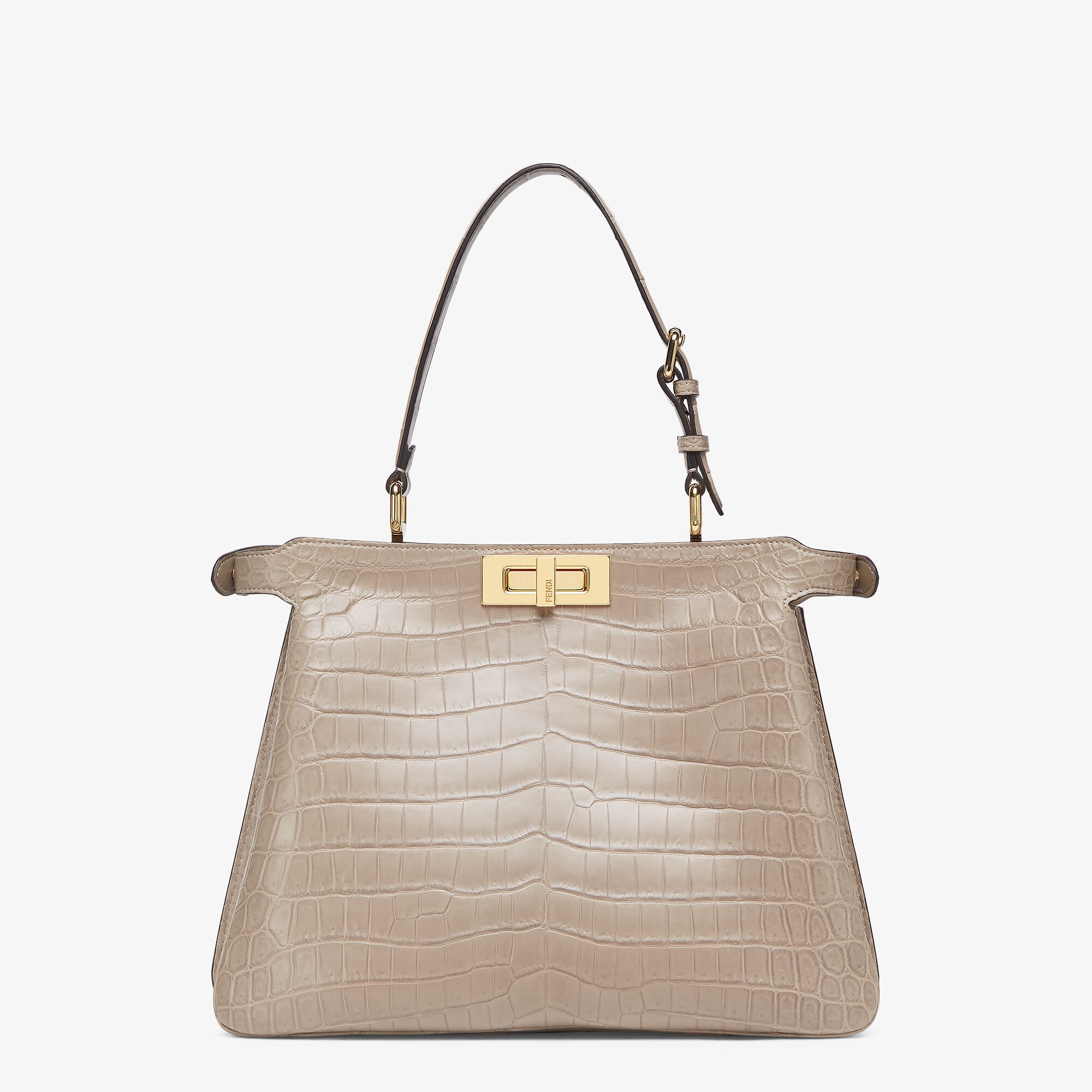 Peekaboo Soft Medium Precious skin Grey Fendi