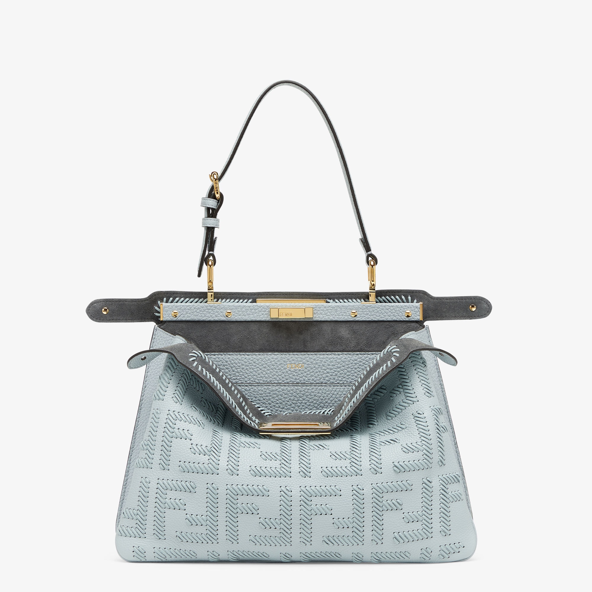 ピーカブー ソフト ミディアム カーフレザー ライトブルー | Fendi ピーカブー ソフト ミディアム カーフレザー ライトブルー | Fendi
