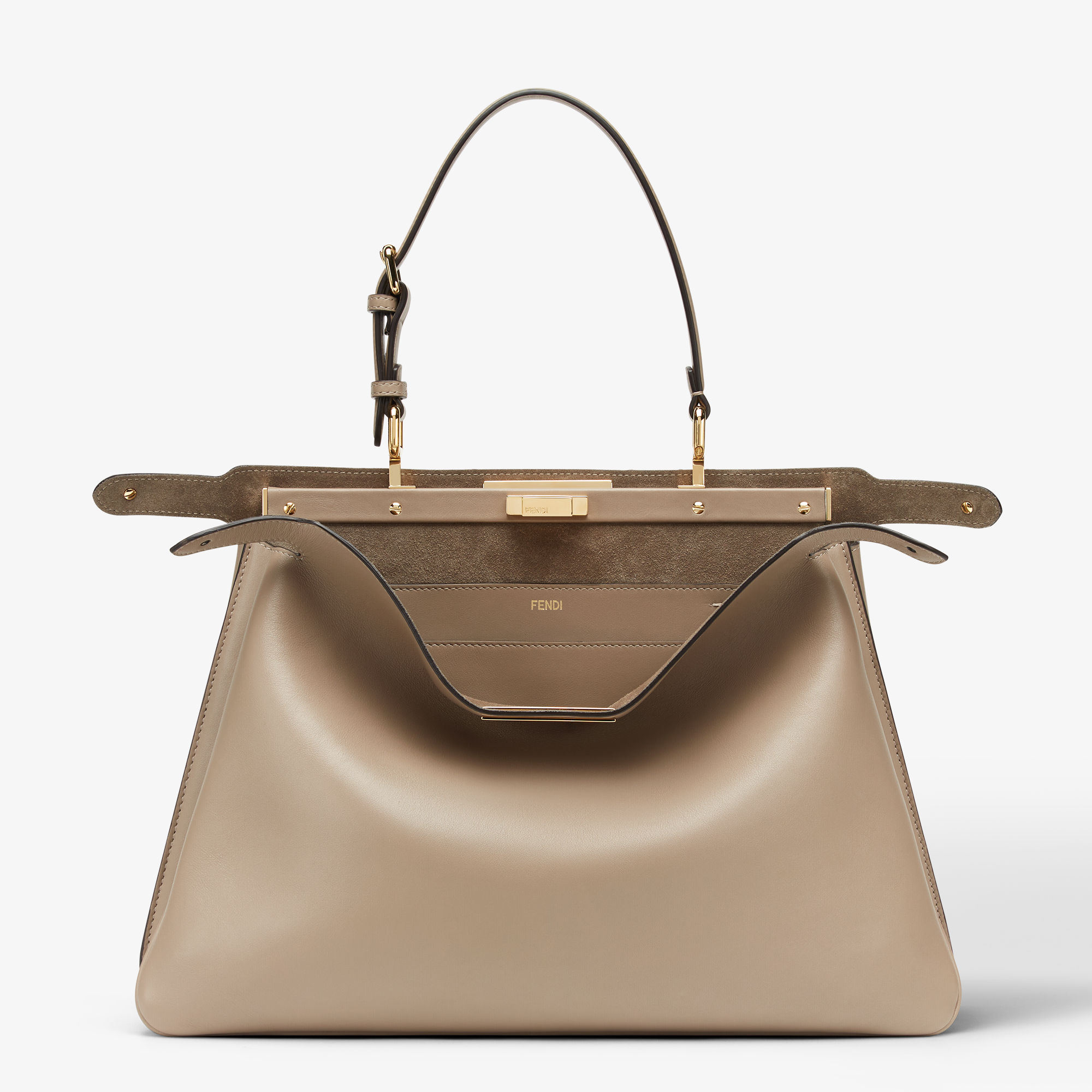 Peekaboo Soft Large Leather Gray | Fendi