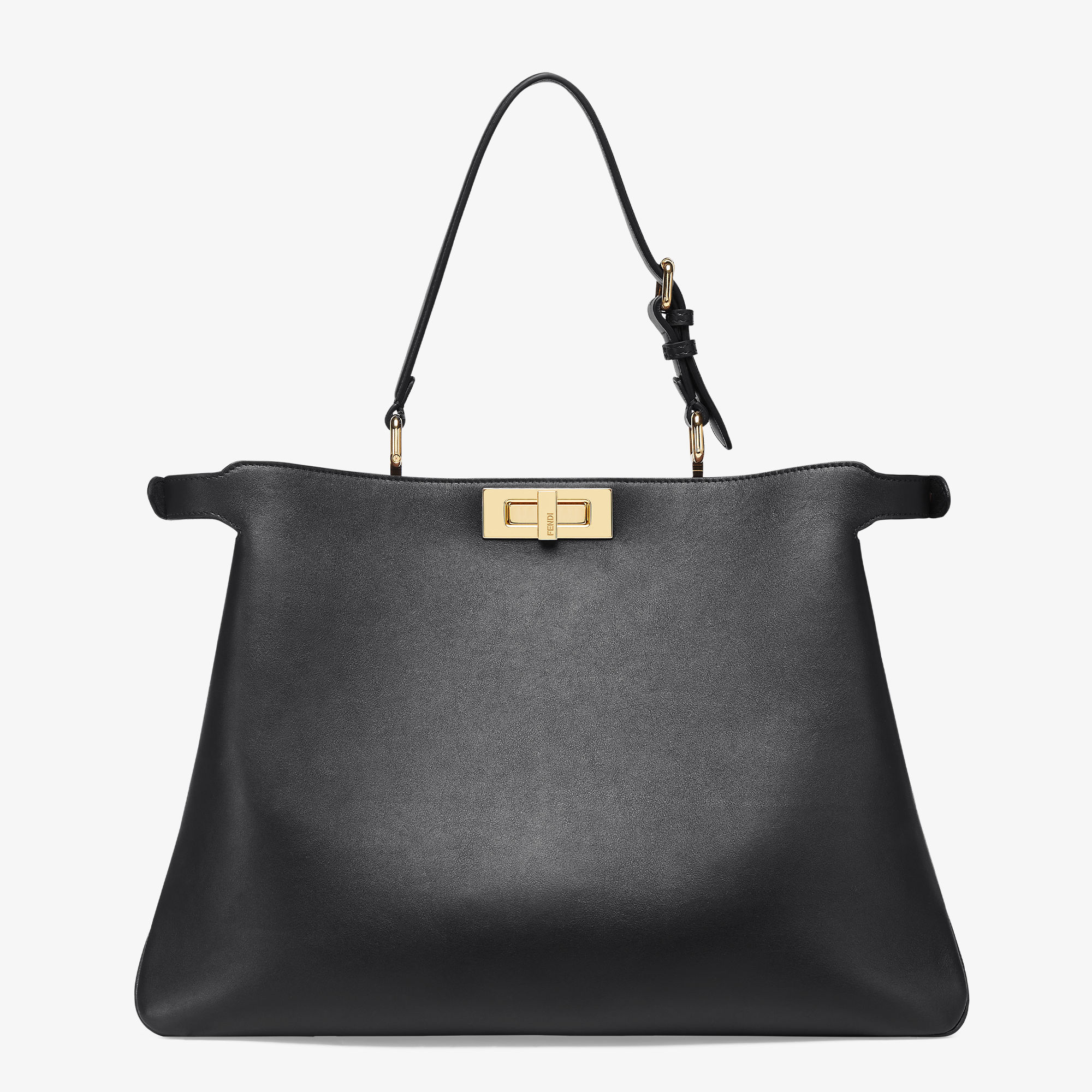 【FENDI】Peekaboo Soft Large ビスコース クロシェバッグ Peekaboo Soft Large Leather Black | Fendi