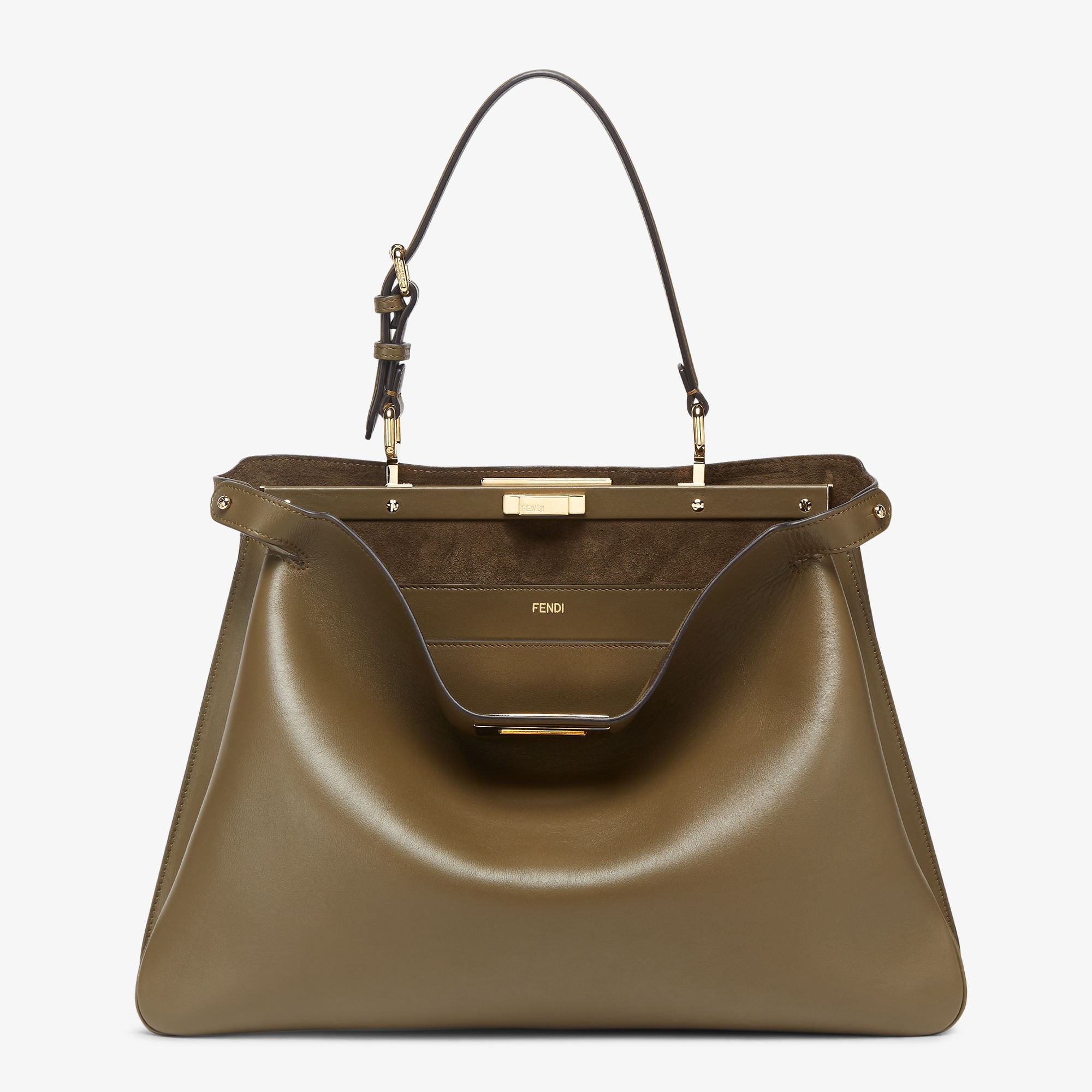 トートバッグ FENDI PEEKABOO SOFT M CUOIO ROMANO D (8BN353AUR3 F04QL) Peekaboo Soft Medium Cuoio Romano leather Blue | Fendi